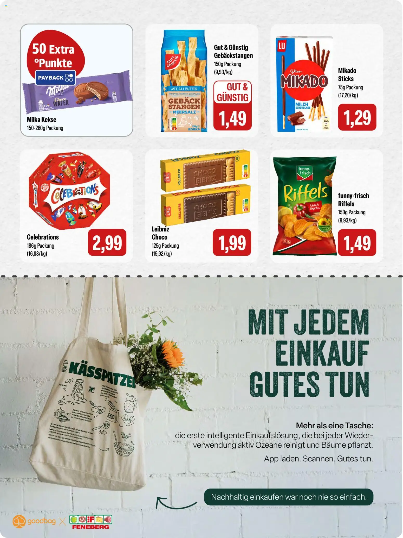 Feneberg Angebote – gültig ab 09.07.2026 | Seite: 14 | Produkte: Tasche, Funny frisch, Milka, Paprika