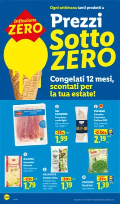 Anteprima del volantino FRESHONA Piselli fini, Piselli fini 1 kg confezione valido a partire dal 02/07/2026 | Pagina: 16 | Prodotti: Insalata, Prosciutto, Piselli, Emmental