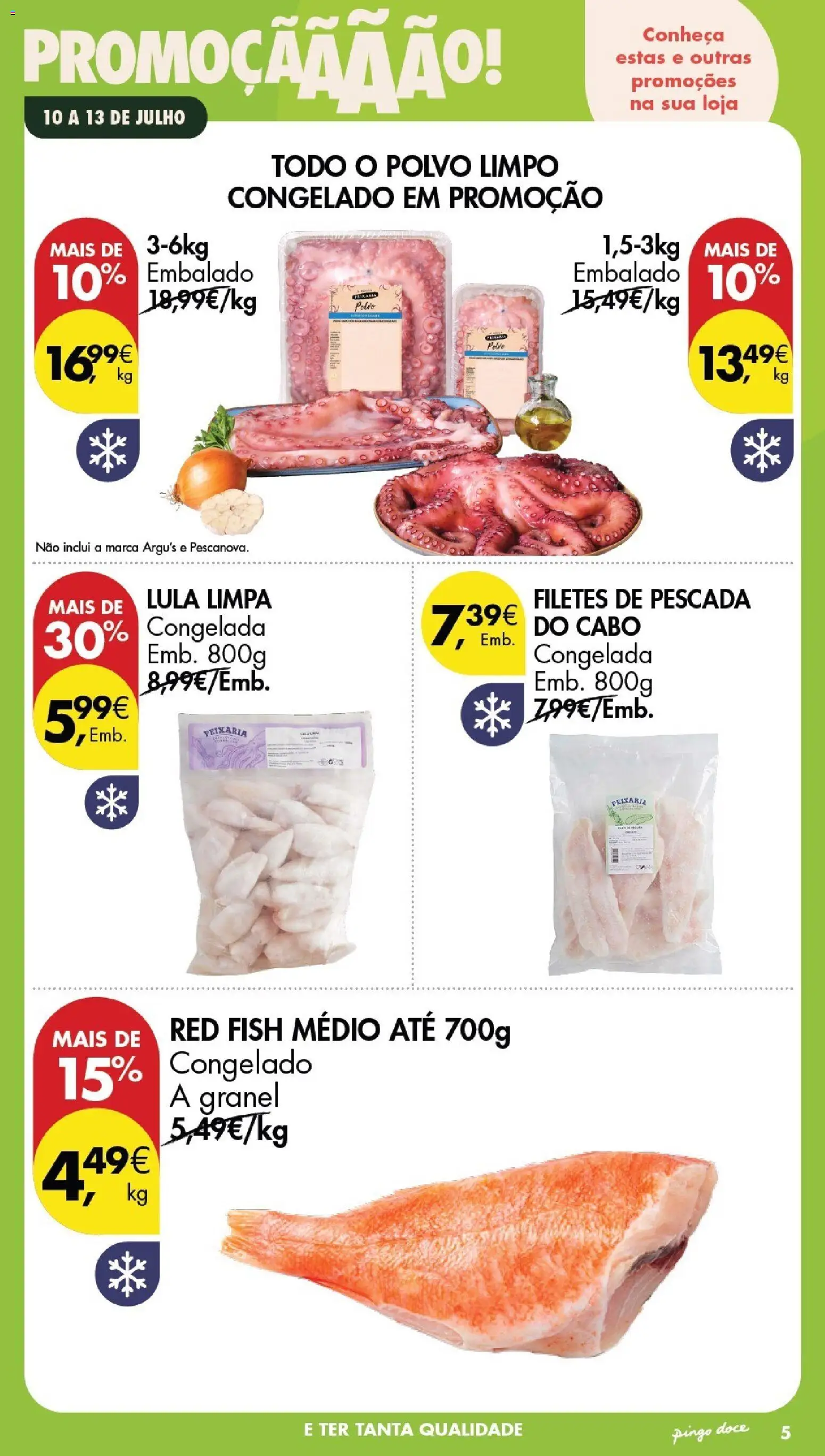 Pingo Doce Poupe este Fim de Semana │ válido de 10/07/2026 | Página: 5 | Produtos: Cabo, Pescada, Polvo