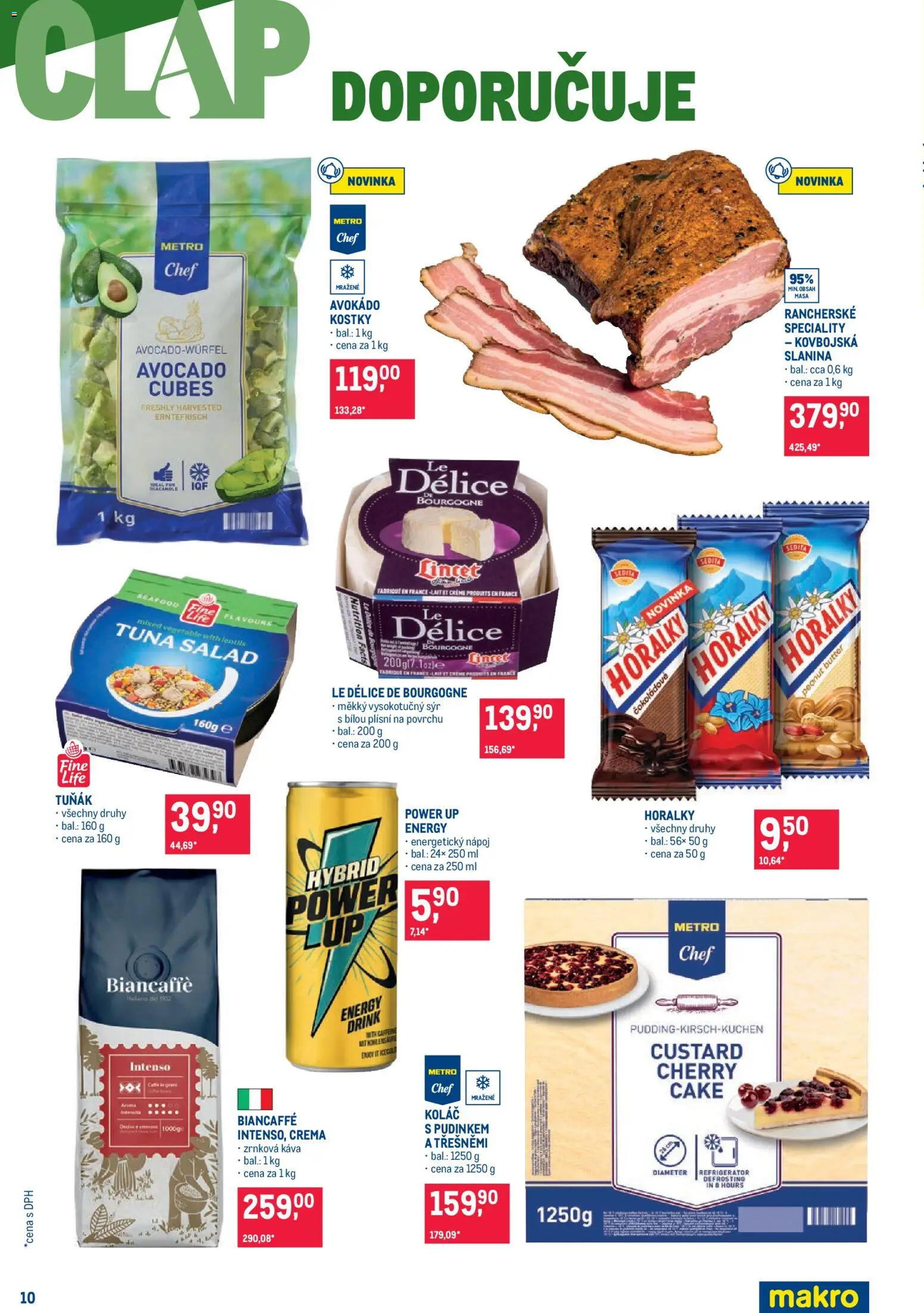 Makro leták - Pro milovníky jídla od 12.08.2026 | Strana: 10 | Produkty: Tuňák, Avokádo, Speciality, Energy drink