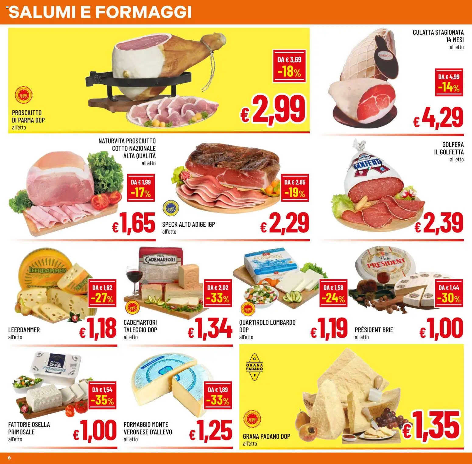 Volantino A&O del 27.05.2026 | Pagina: 6 | Prodotti: Speck, Prosciutto Cotto, Formaggio, Prosciutto