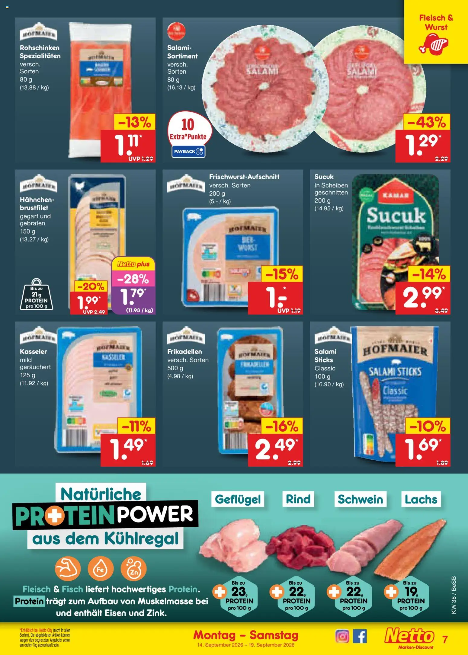 Netto Marken-Discount Prospekt – gültig ab 14.09.2026 | Seite: 9 | Produkte: Fisch, Lachs, Wurst, Fleisch
