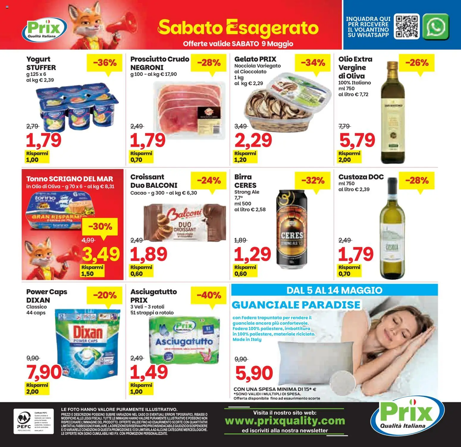 Volantino Prix del 05.05.2026 | Pagina: 25 | Prodotti: Yogurt, Birra, Guanciale, Olio di Oliva