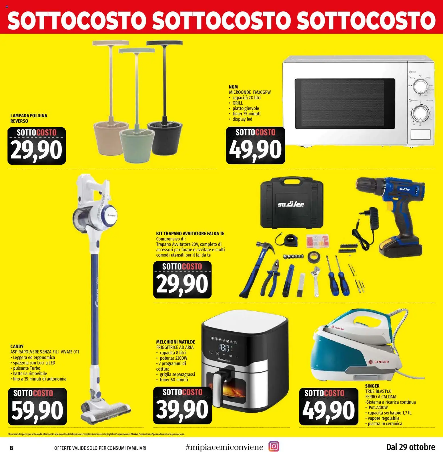 Volantino EMI del 29/10/2026 | Pagina: 8 | Prodotti: Spazzola, Microonde, Friggitrice, Batteria