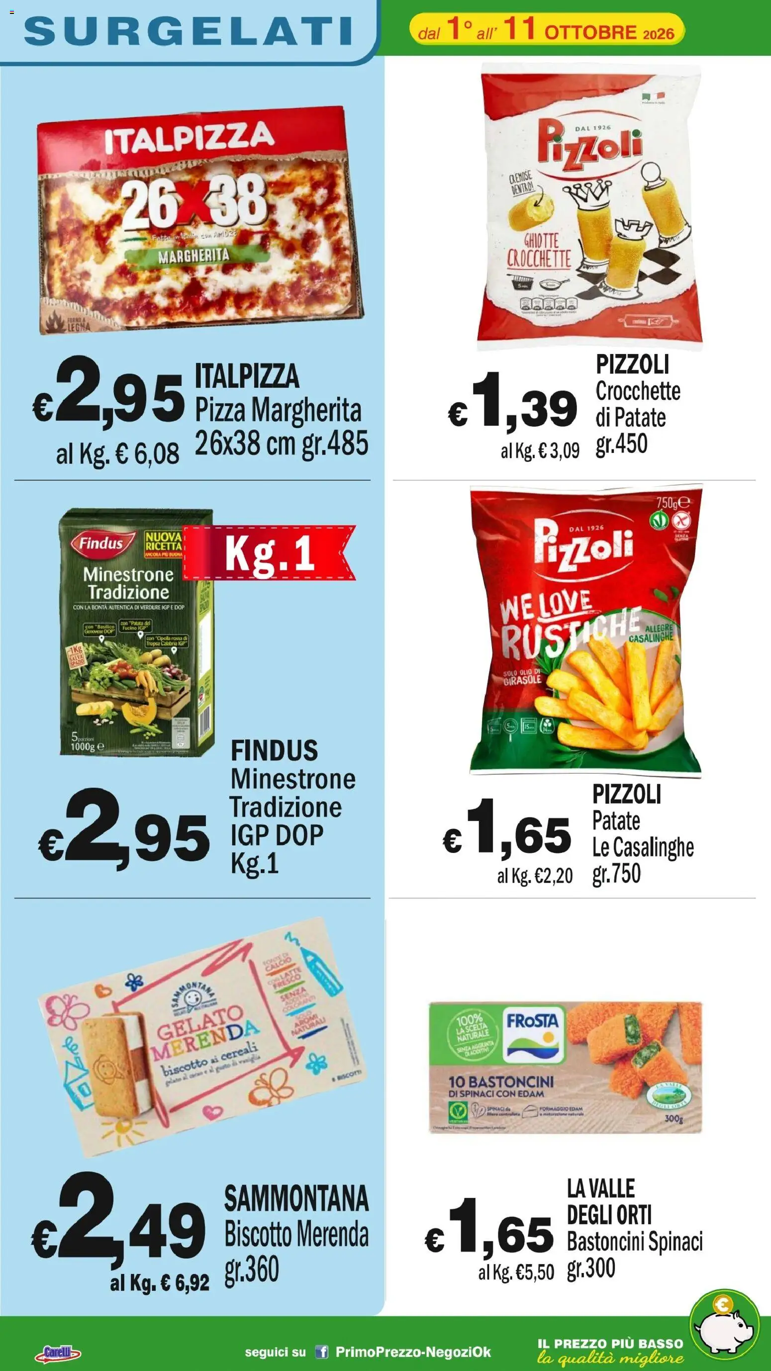 Volantino Primo Prezzo del 01/10/2026 | Pagina: 33 | Prodotti: Cereali, Spinaci, Crocchette, Basilico