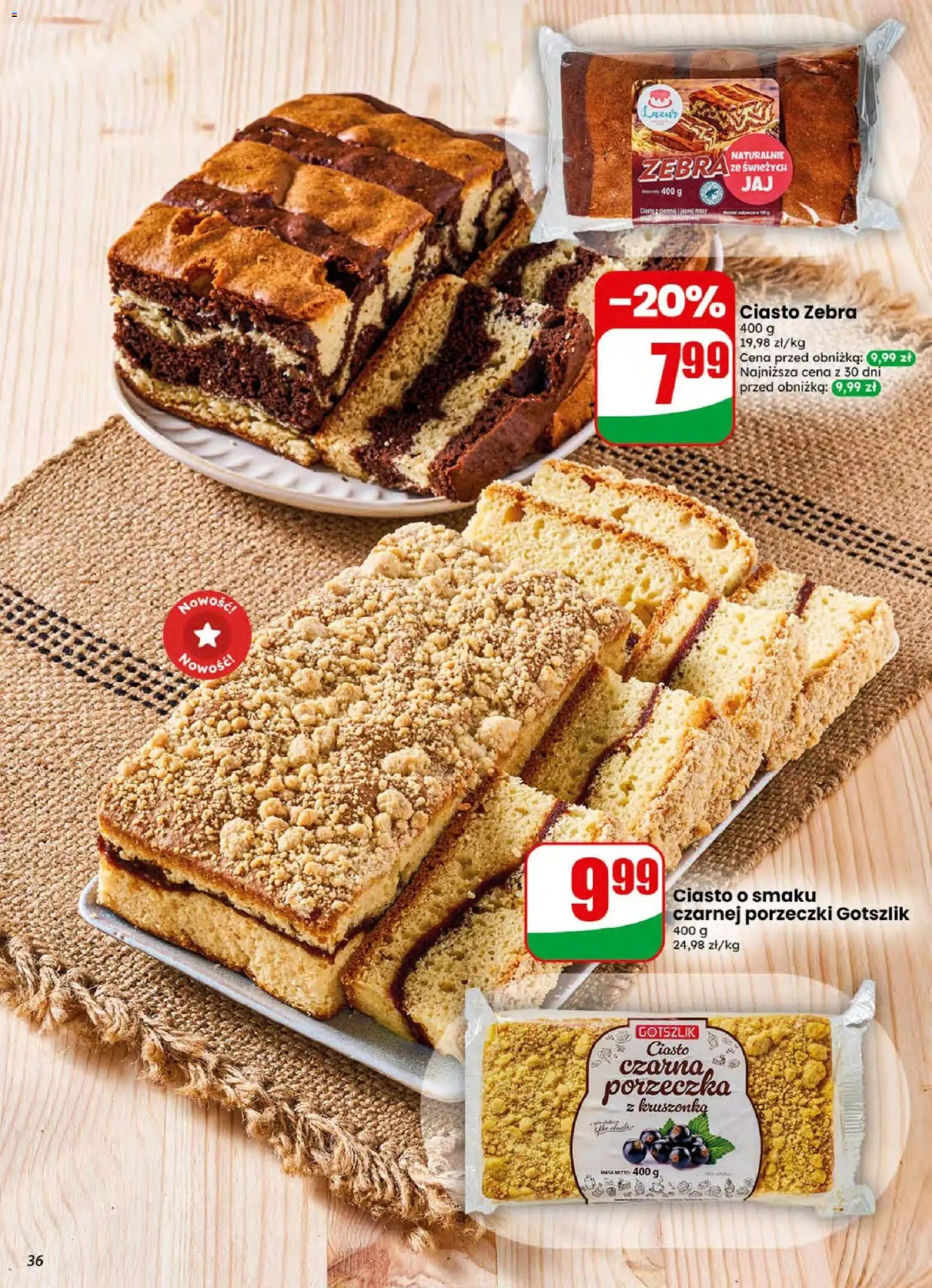 Dino gazetka od 05.08.2026 | Strona: 36 | Produkty: Ciasto, Porzeczka
