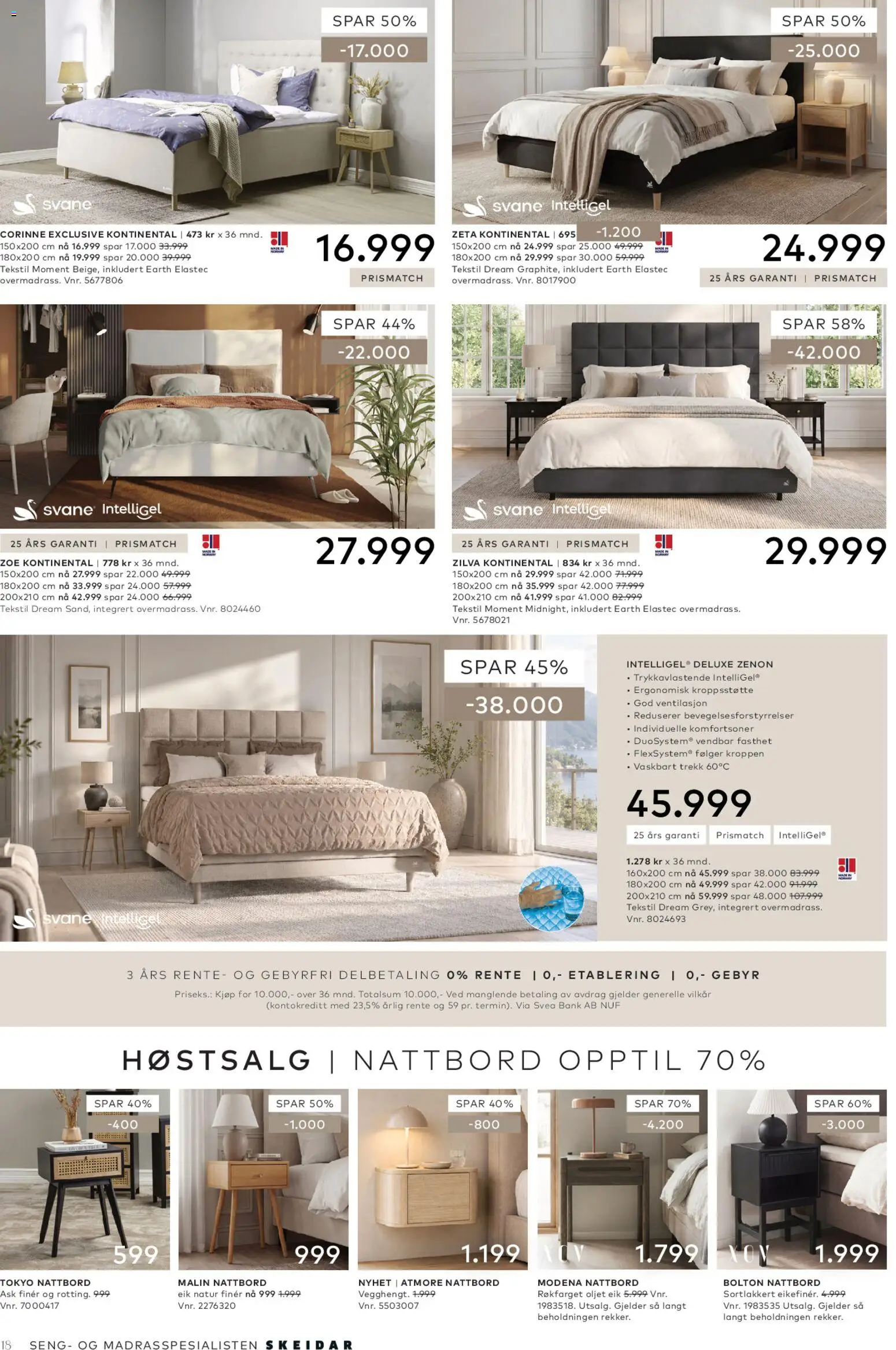 {H1} | Side: 18 | Produkter: Ved, Seng, Nattbord, Iste