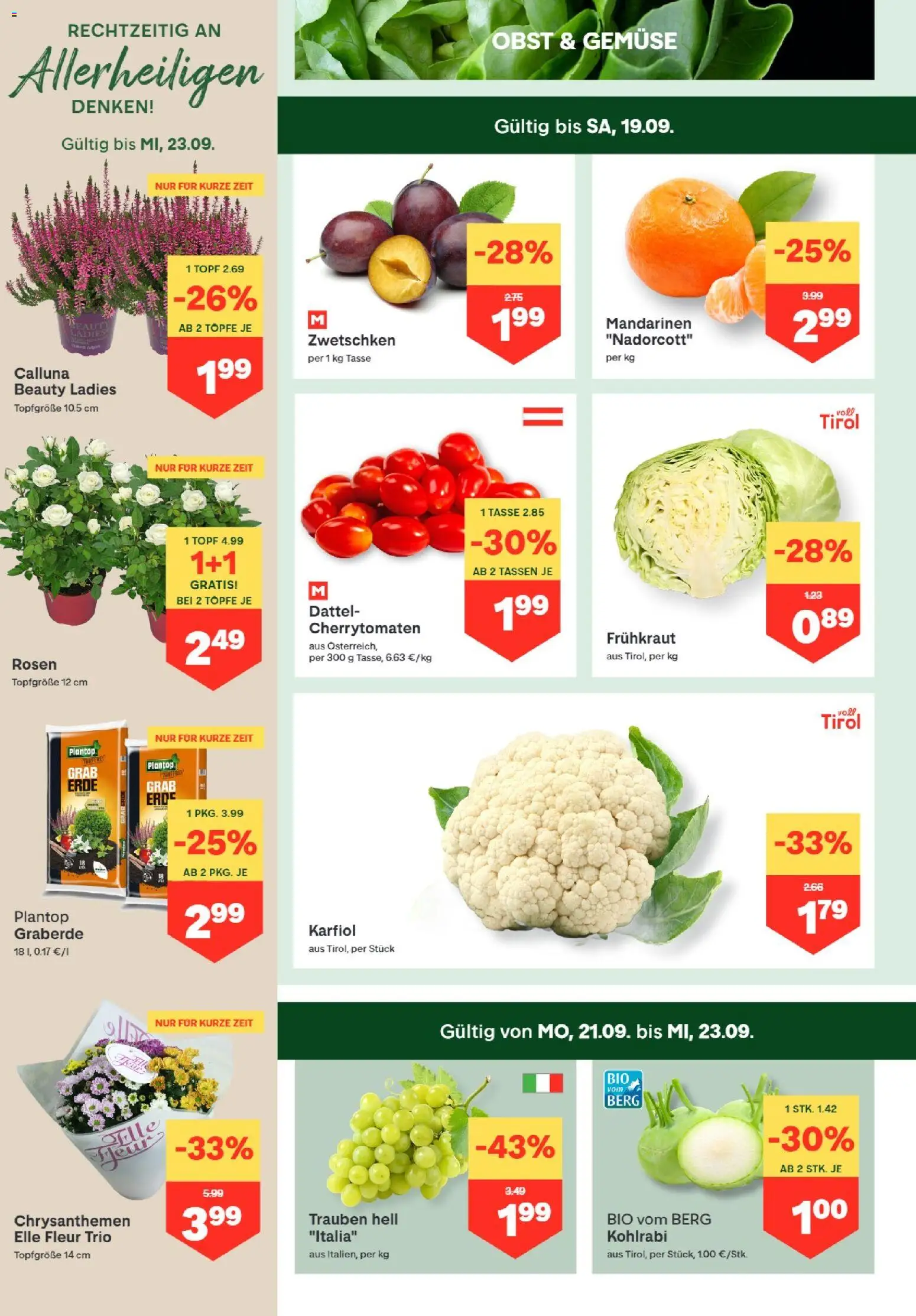 MPREIS Dellach im Drautal gültig ab 17.09.2026 | Seite: 2 | Produkte: Mandarinen, Gemüse, Obst, Dattel