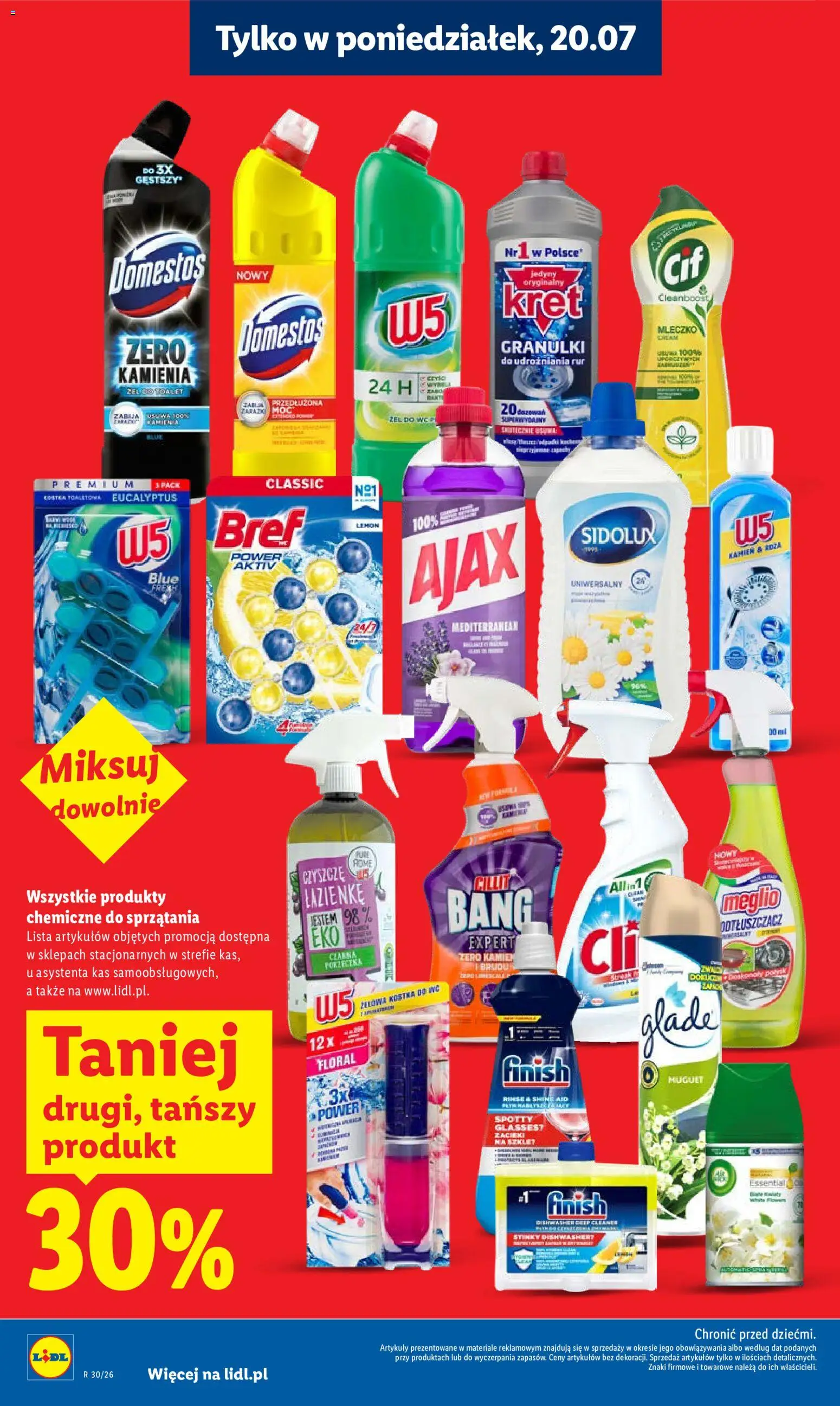 Lidl Polsko leták od 20.07.2026 | Strana: 22 | Produkty: Finish, Ajax, Domestos, Sidolux