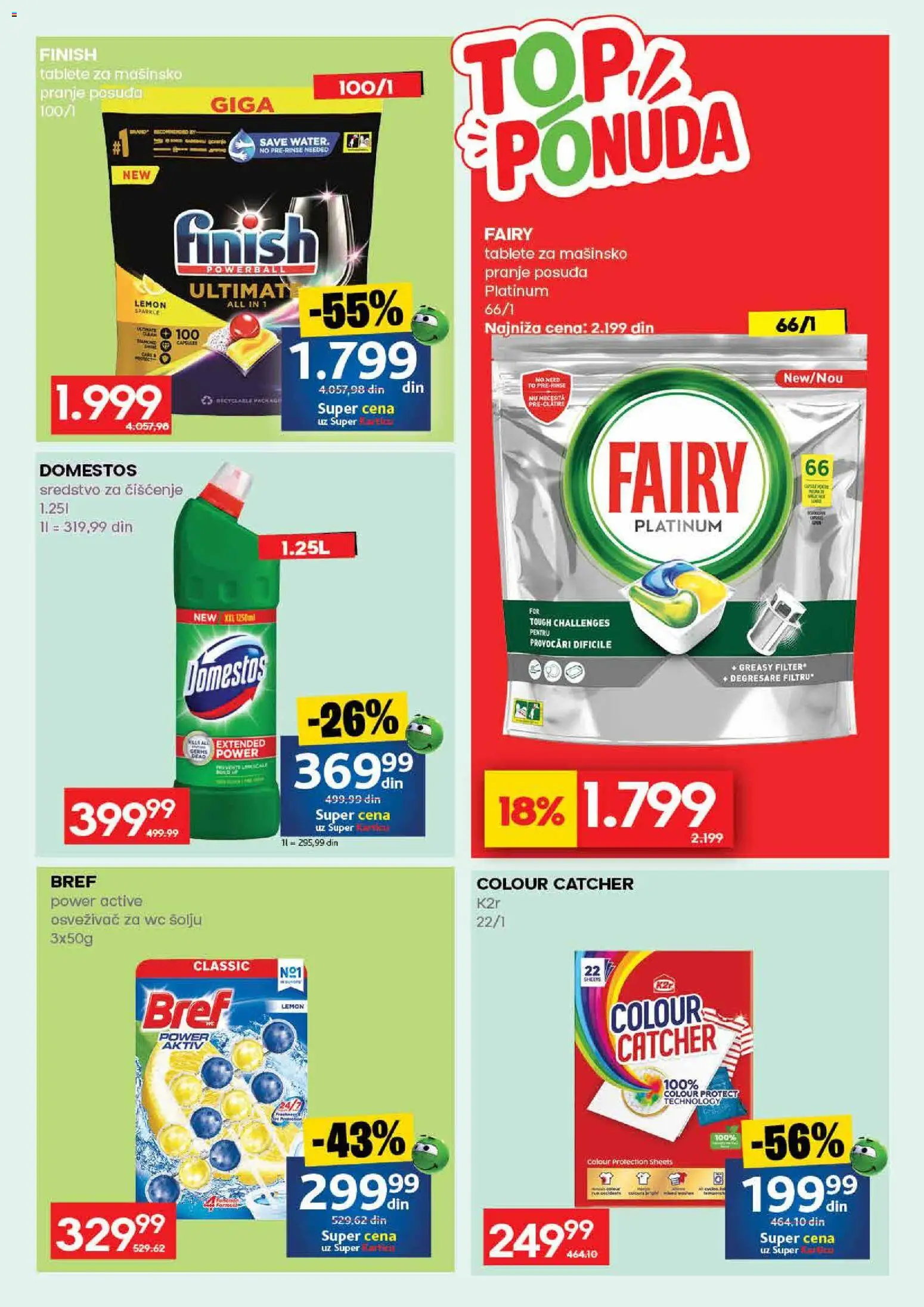 Idea katalog - važi od 31.08.2026 | Strana: 55 | Proizvode: Bref, Osveživač za wc šolju, Finish, Wc