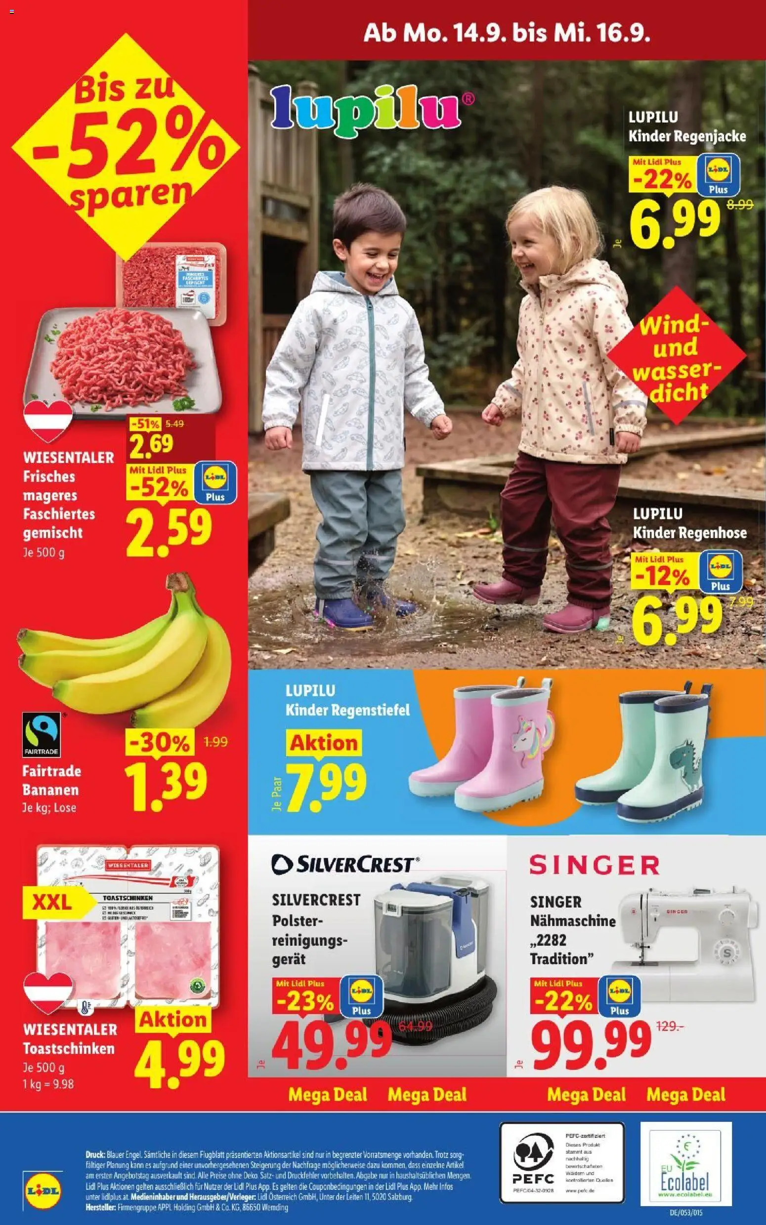 Lidl - Flugblatt gültig ab 10.09.2026 | Seite: 30 | Produkte: Wasser, Nähmaschine, Bananen