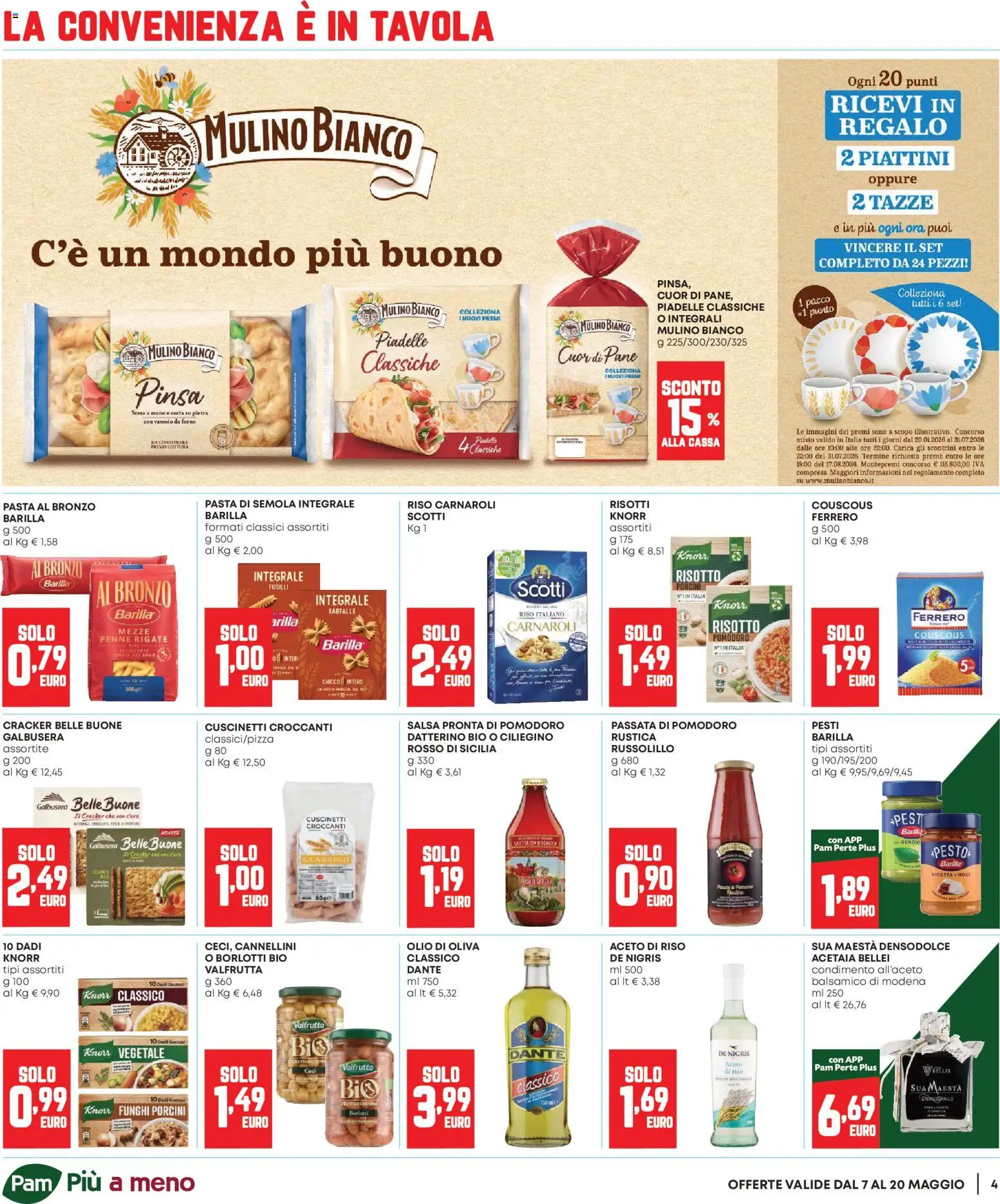 Volantino Panorama del 07.05.2026 | Pagina: 4 | Prodotti: Riso Carnaroli, Ceci, Pomodoro, Aceto