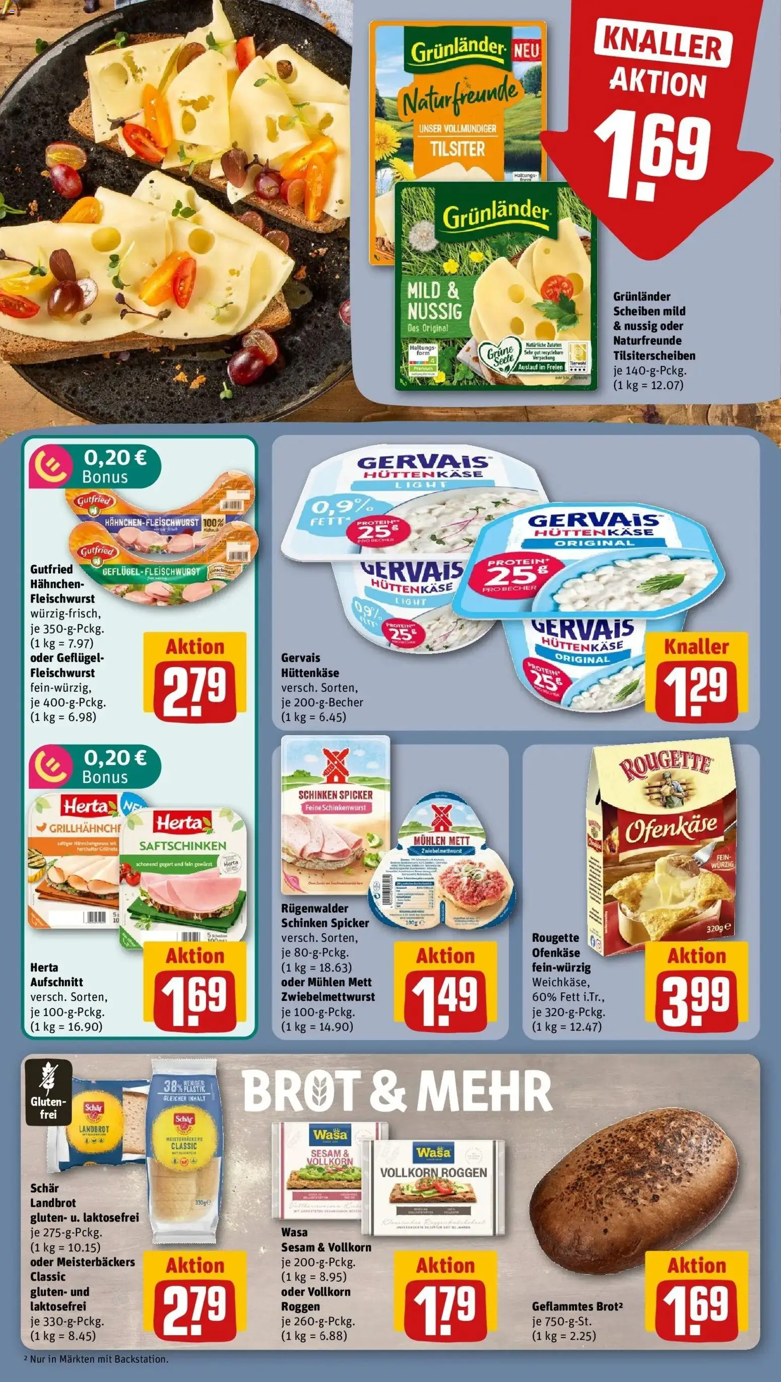 REWE Prospekt ab 31.08.2026 zum Blättern » Angebote | Seite: 12 | Produkte: Grunlander, Brot, Schinken, Hüttenkäse