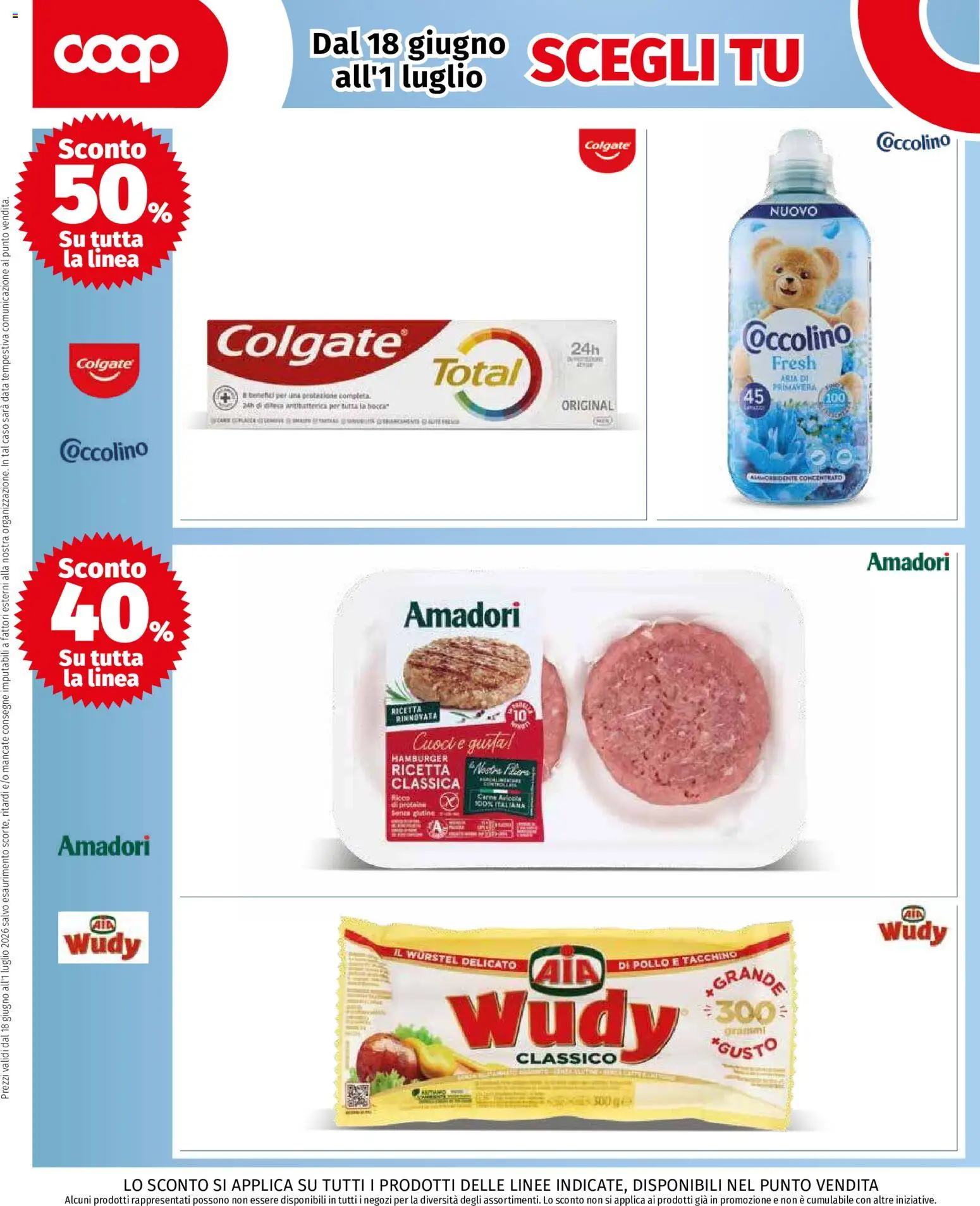 Volantino COOP del 18.06.2026 | Pagina: 2 | Prodotti: Tacchino, Wurstel, Data, Hamburger