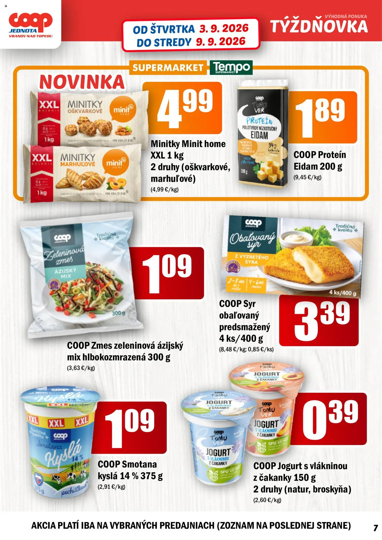 Nové COOP Jednota akcie – leták je platný od 03.09.2026 | Strana: 7