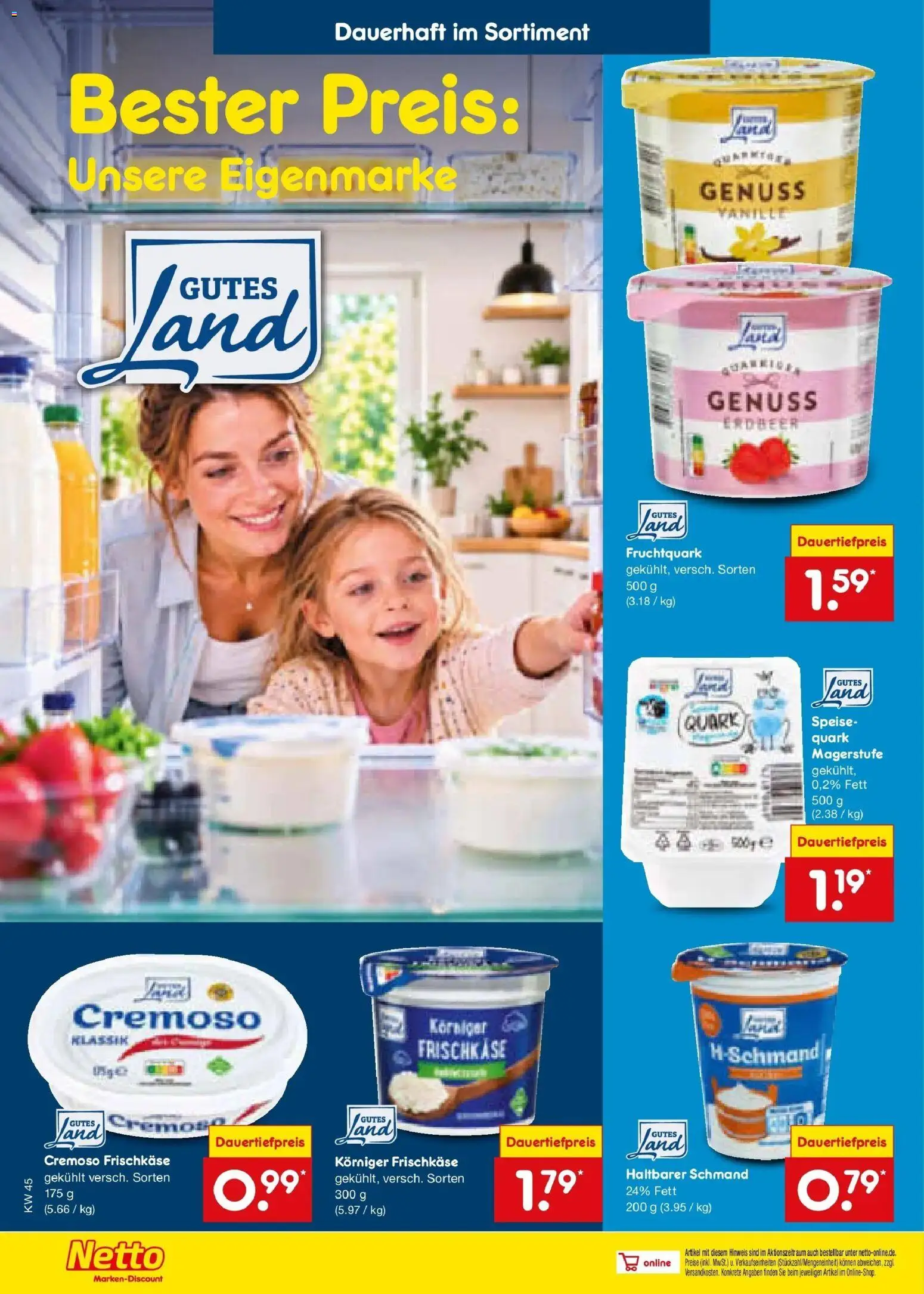 Netto Marken-Discount Prospekt Berlin-Prenzlauer Berg (ab 02.11.2026) » Angebote | Seite: 22 | Produkte: Quark, Frischkase