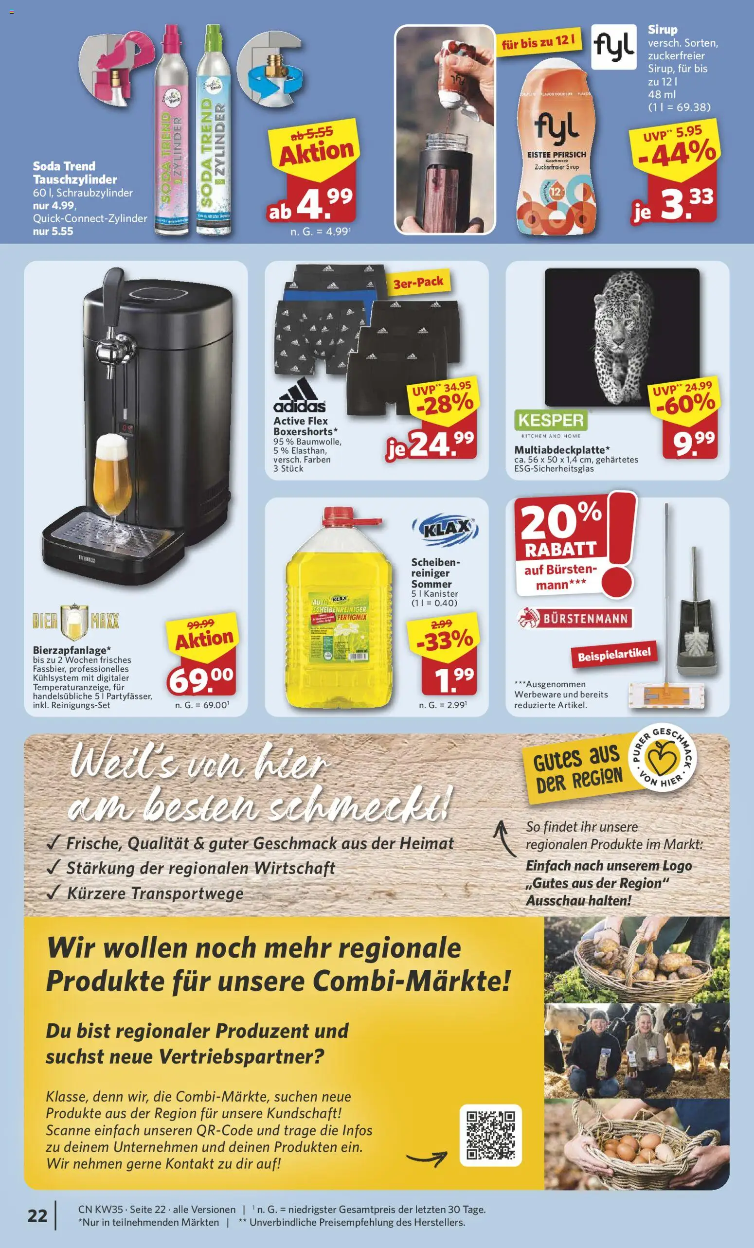 Combi Prospekt – gültig ab 24.08.2026 | Seite: 28 | Produkte: Bier, Sirup, Pfirsich