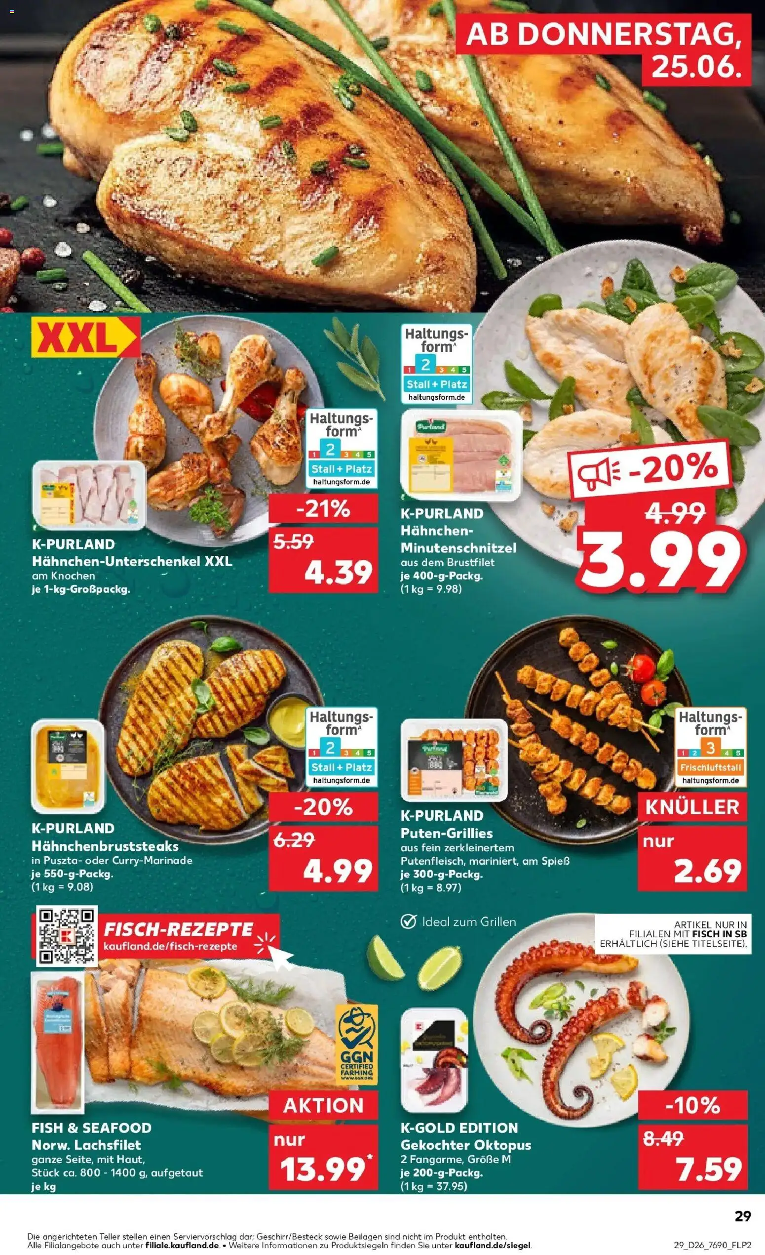 Kaufland Prospekt Hechingen – gültig ab 22.06.2026 | Seite: 38 | Produkte: Hahnchen, Schnitzel, Fisch