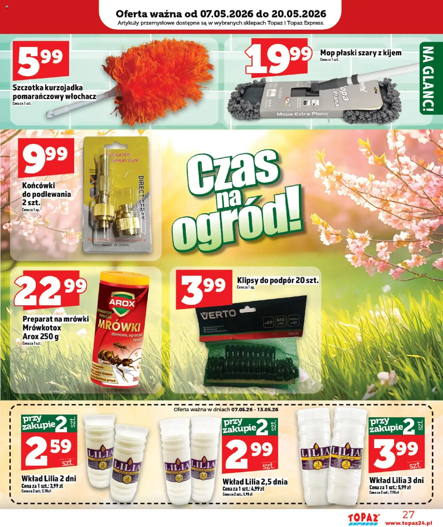 Topaz gazetka - Express od 07.05.2026 | Strona: 27 | Produkty: Artykuły przemysłowe, Szczotka