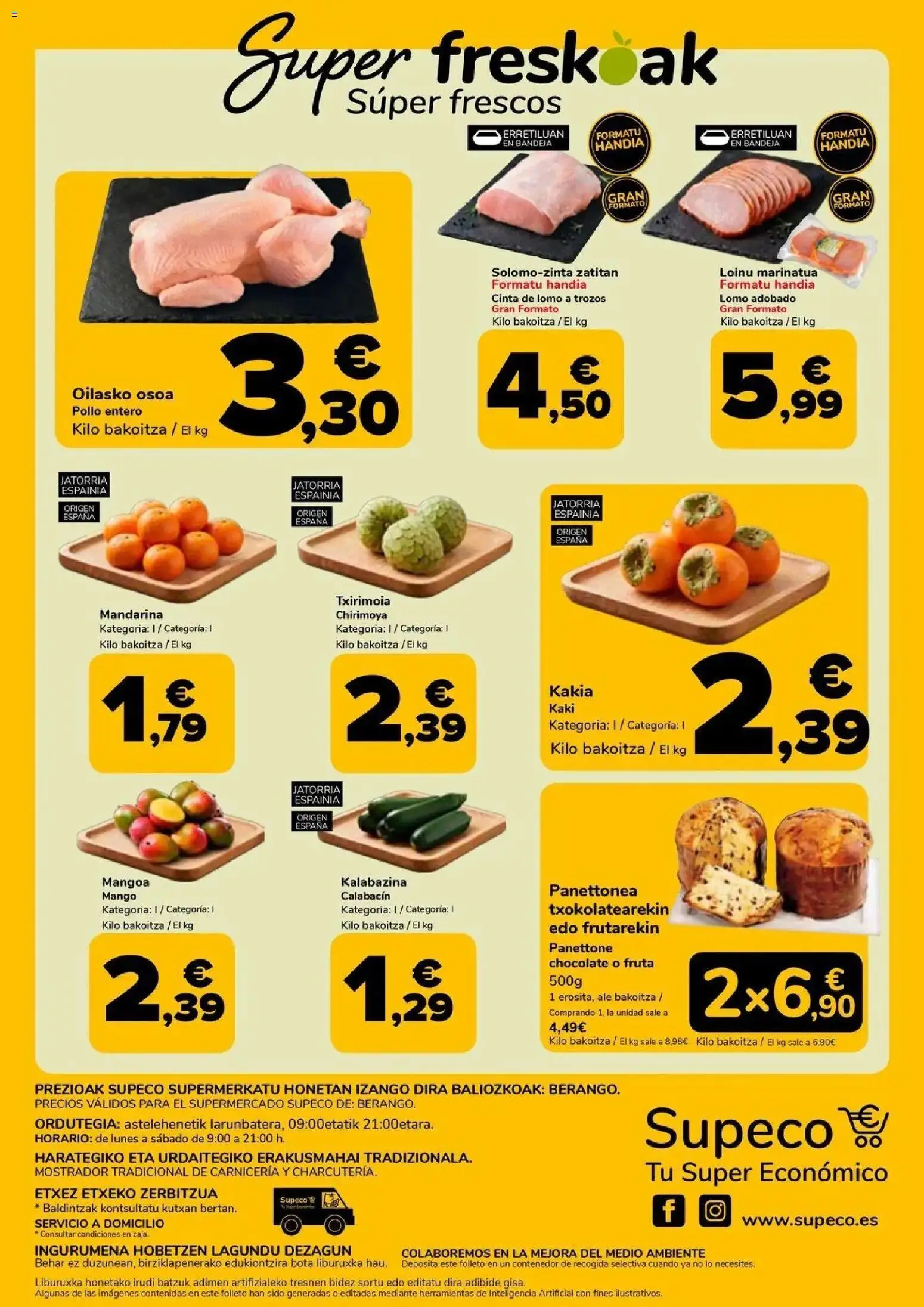 Supeco folleto 15/10/2026 - 28/10/2026 | Página: 4 | Productos: Calabacín, Fruta, Mango, Bandeja