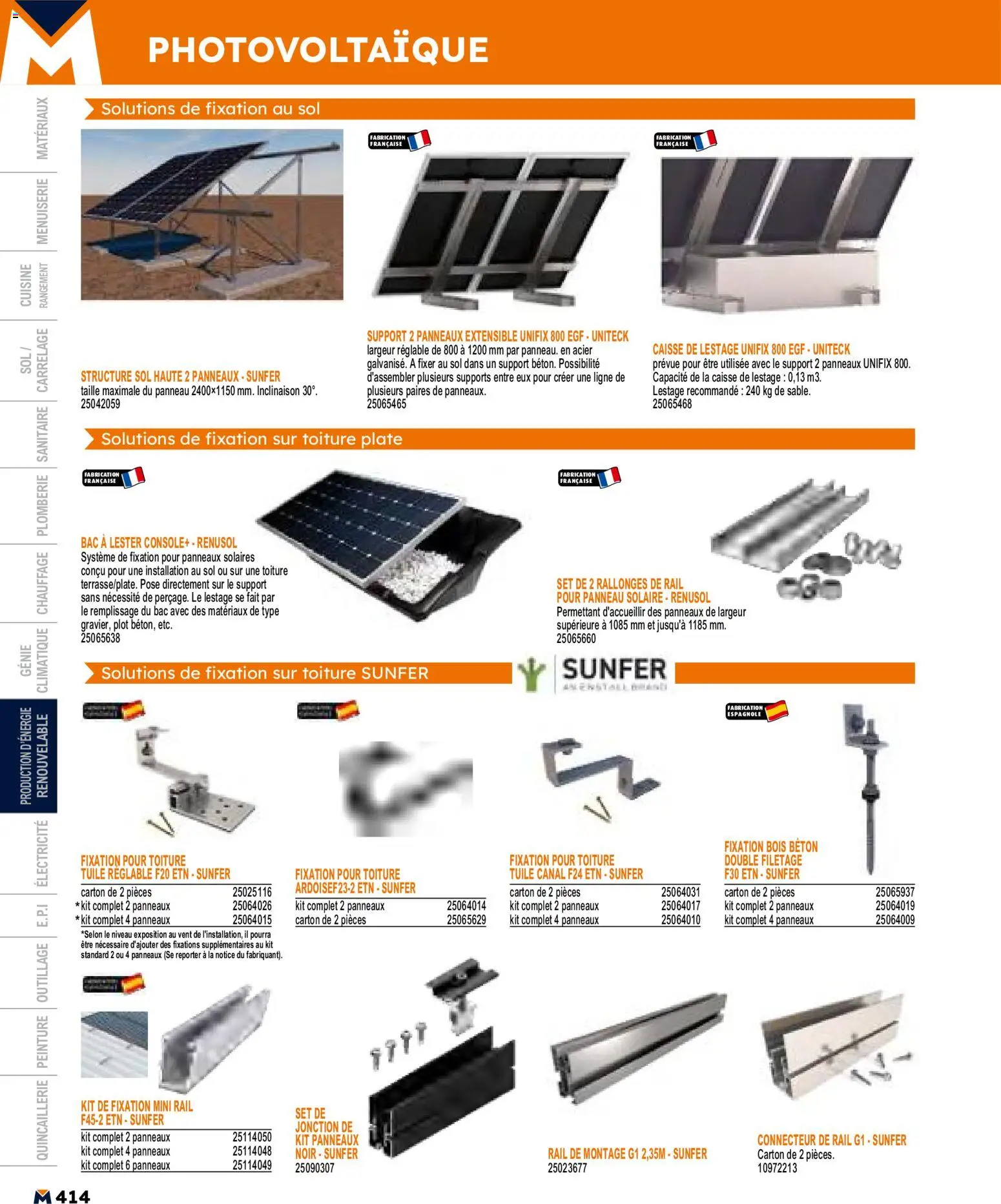 {H1} | Page: 414 | Produits: Connecteur, Tuile, Panneau solaire