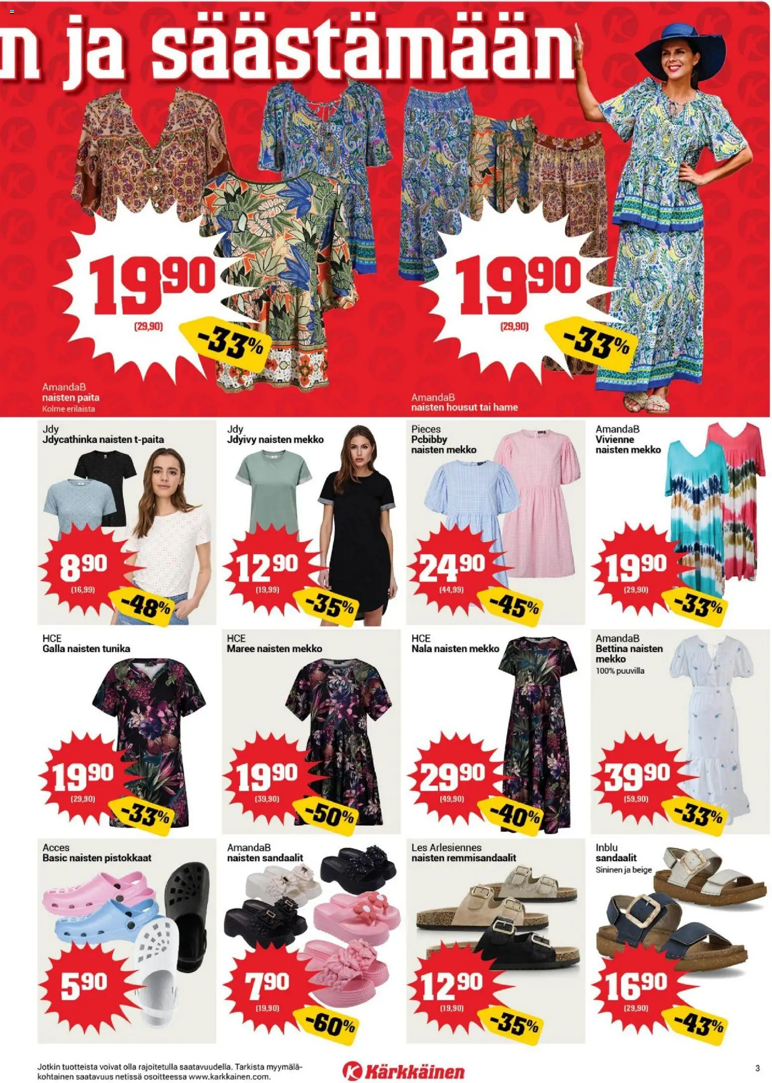 Kärkkäinen tarjoukset – voimassa 03.06.2026 alkaen | Sivu: 3 | Tuotteet: Hame, Paita, Mekko, Tunika