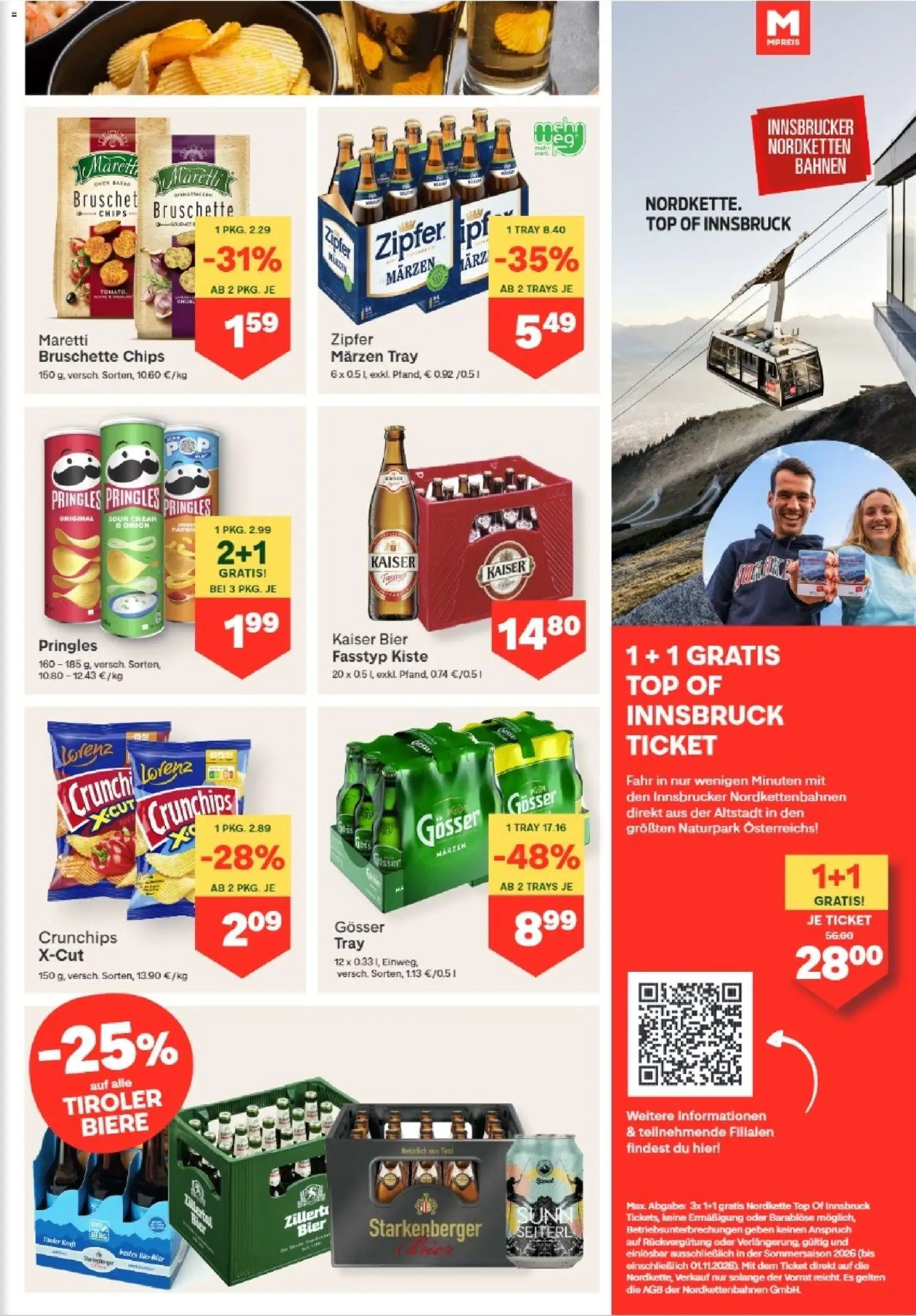 MPREIS Lenzing gültig ab 27.08.2026 | Seite: 9 | Produkte: Chips, Wasser, Bier