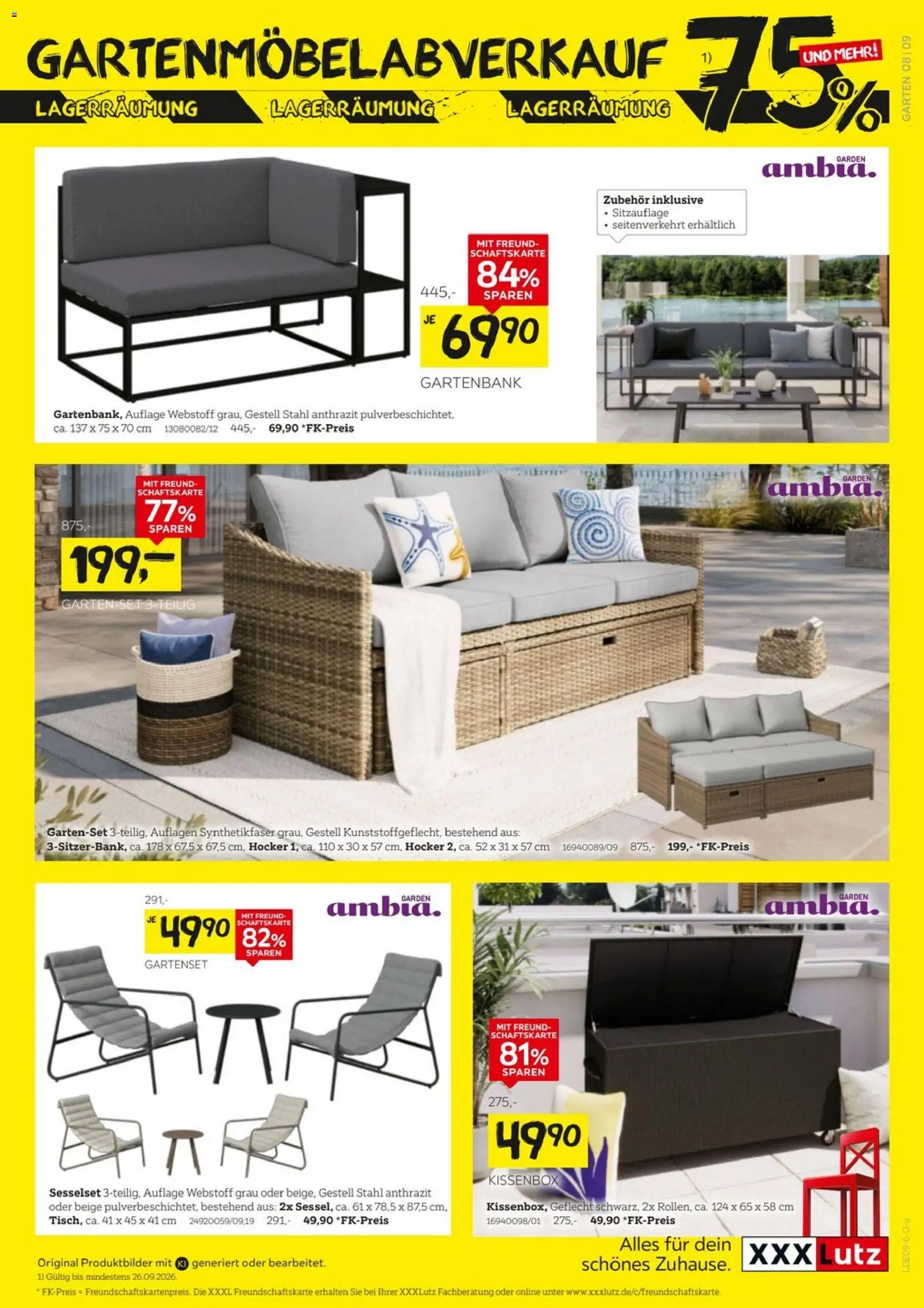 XXXLutz Gartenmöbelabverkauf – gültig ab 12.09.2026 | Seite: 9 | Produkte: Hocker