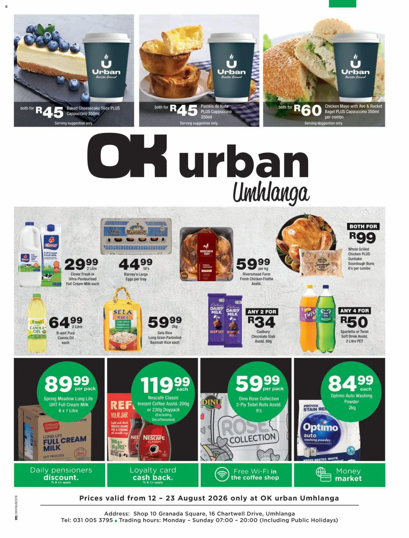New OK Foods catalogue – valid from 12/08/2026 | Page: 1 | Products: Tray, Meadow, Milk, Chocolate