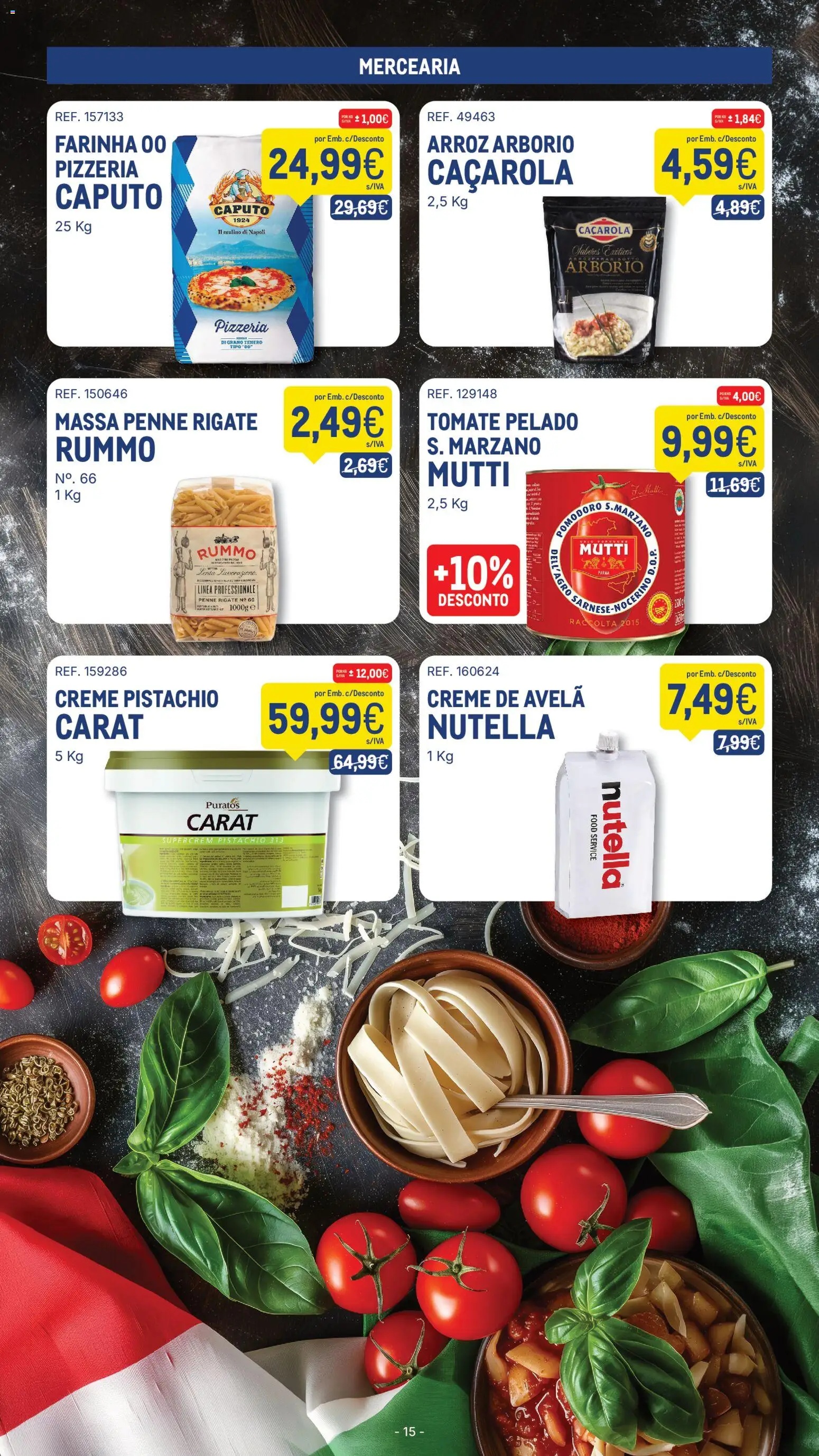 Makro folheto │ válido de 25/08/2026 | Página: 15 | Produtos: Mercearia, Arroz, Tomate, Creme