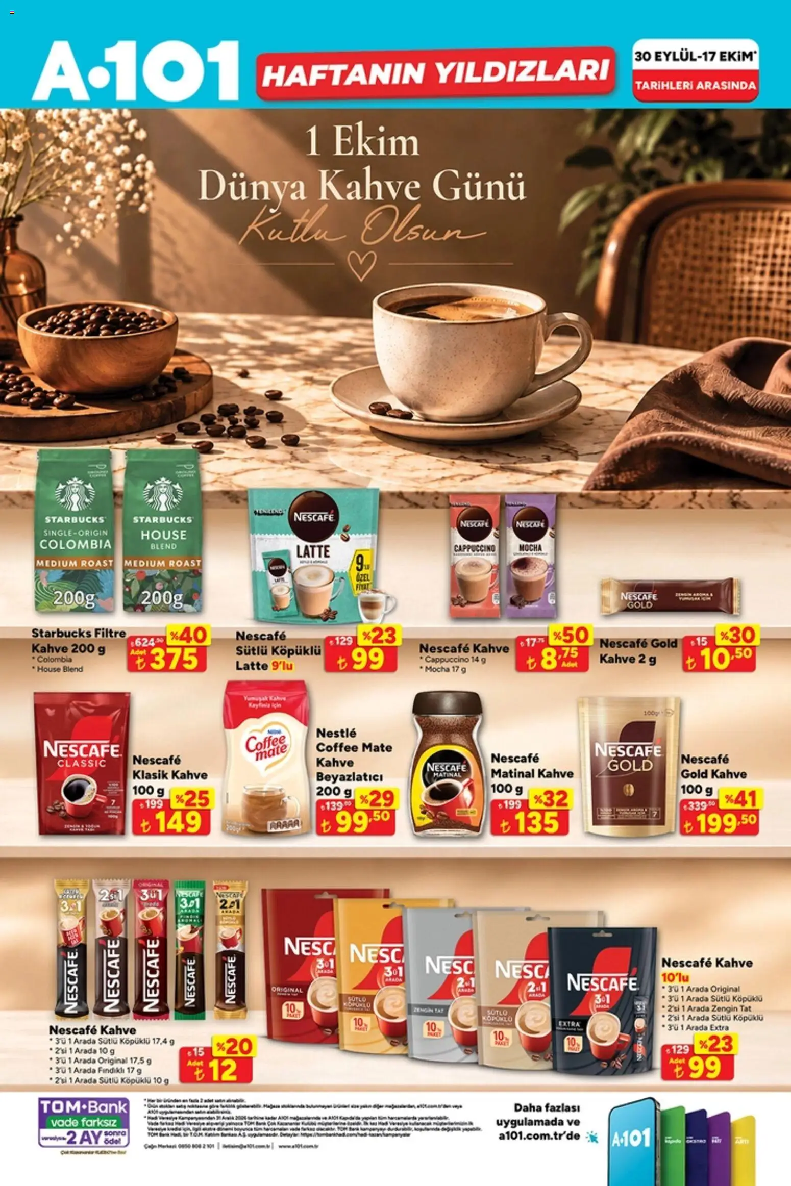A101 Katalog - 03 Ekim 2026 tarihinden itibaren geçerlidir | Sayfa: 5 | Ürünler: Kahve