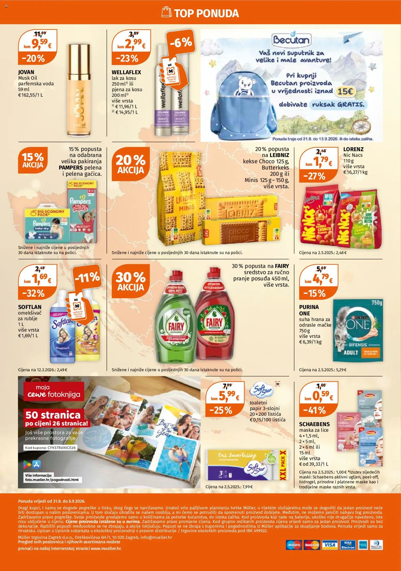 Müller katalog | vrijedi od 31.08.2026 | Stranica: 12 | Proizvodi: Lak za kosu, Maska, Pjena, Voda