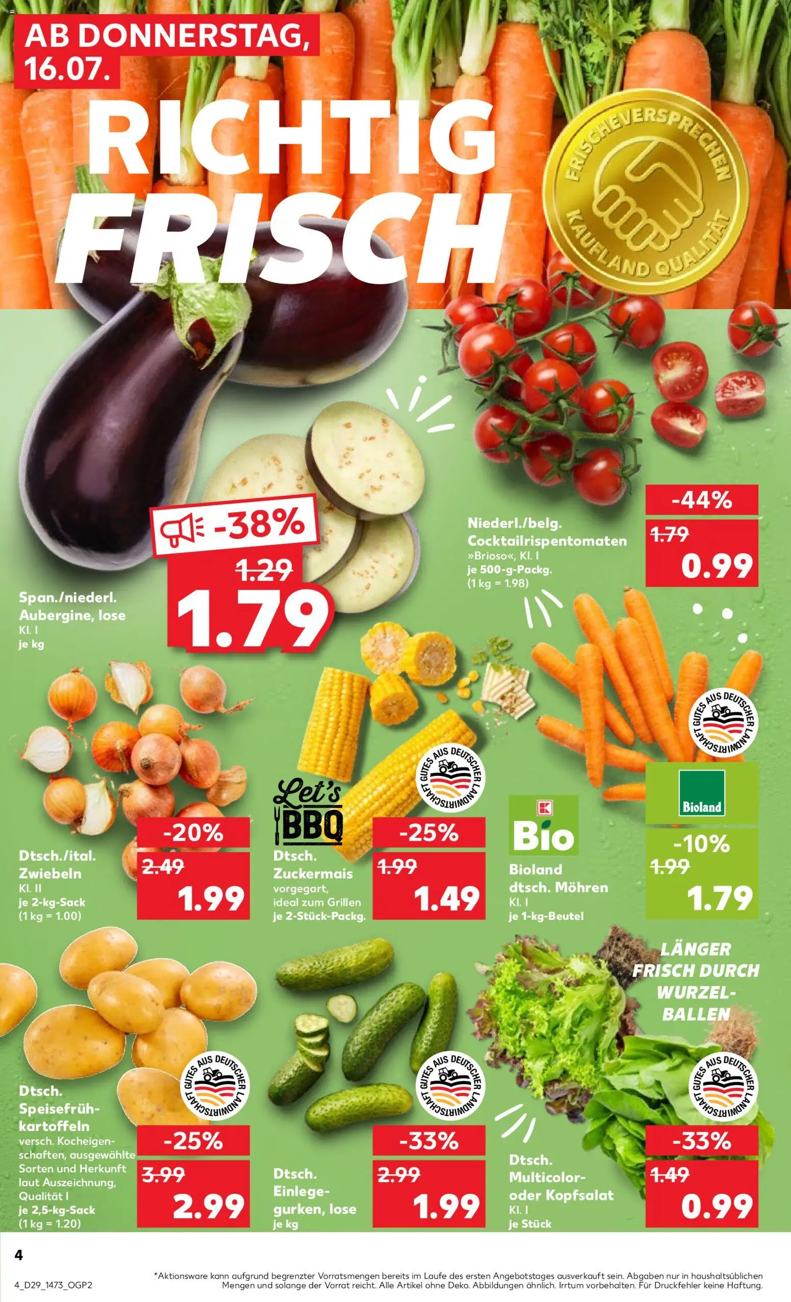 Kaufland Prospekt Jena – gültig ab 16.07.2026 | Seite: 4 | Produkte: Mohren, Kartoffeln, Zwiebeln