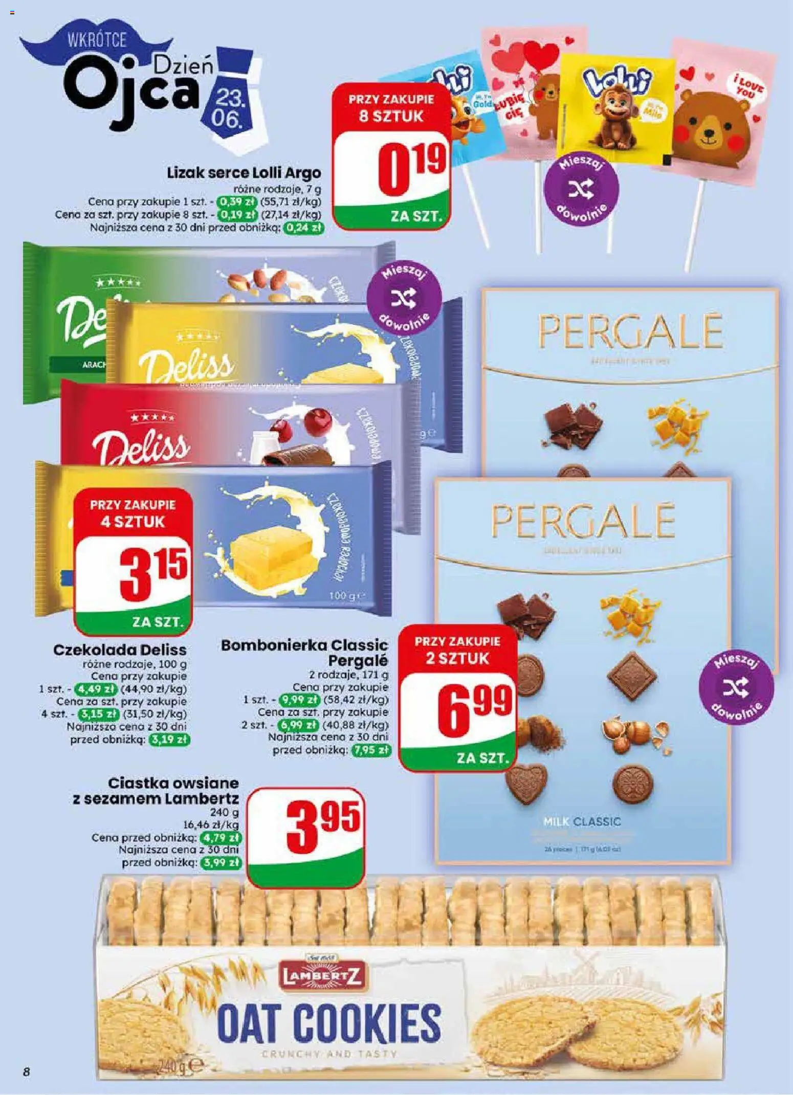 Dino gazetka od 10.06.2026 | Strona: 8 | Produkty: Bombonierka, Czekolada, Ciastka, Ciastka owsiane