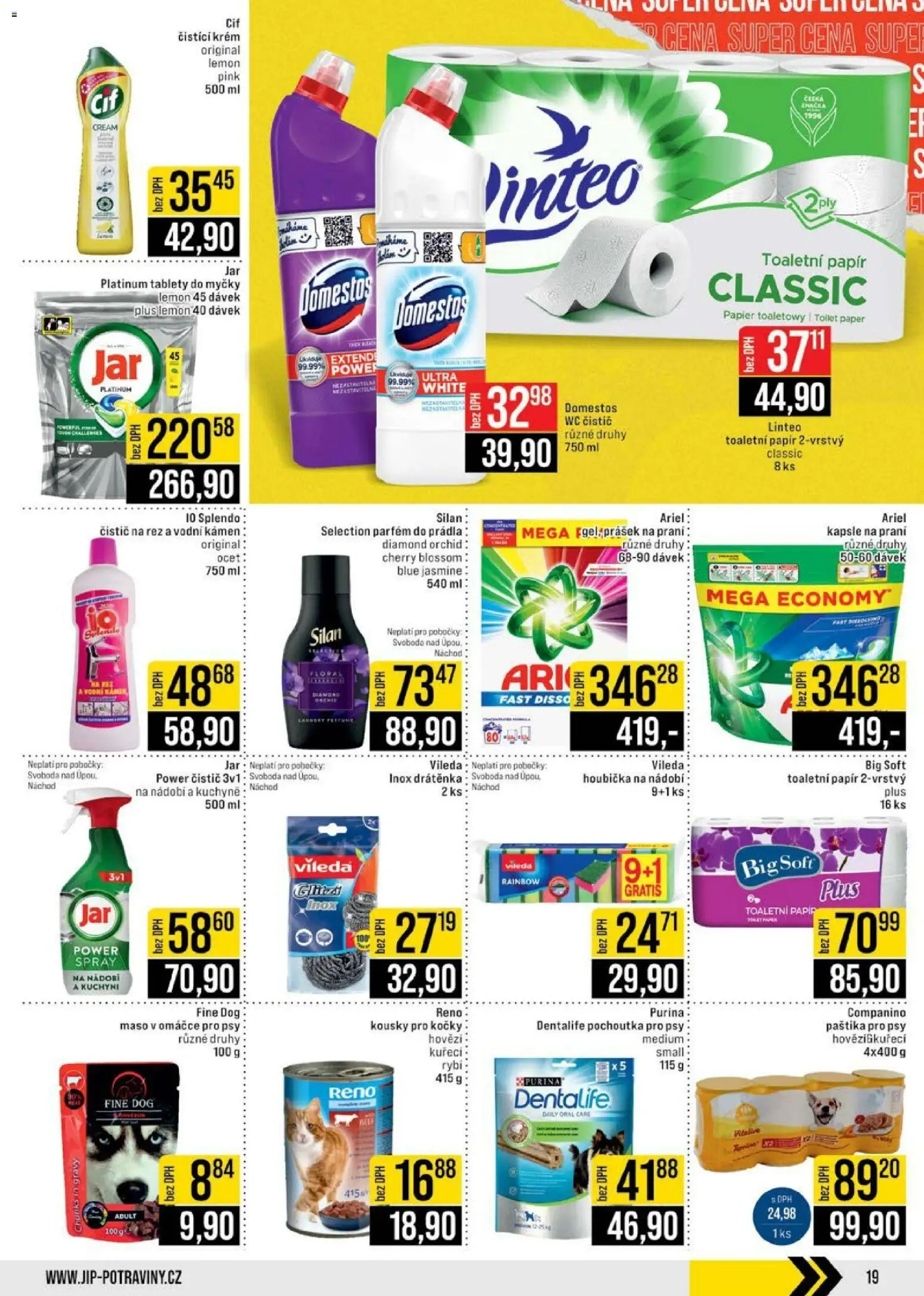 Jip leták - Cash & Carry od 27.05.2026 | Strana: 19 | Produkty: Hovězí, Toaletní papír, Domestos, Parfém