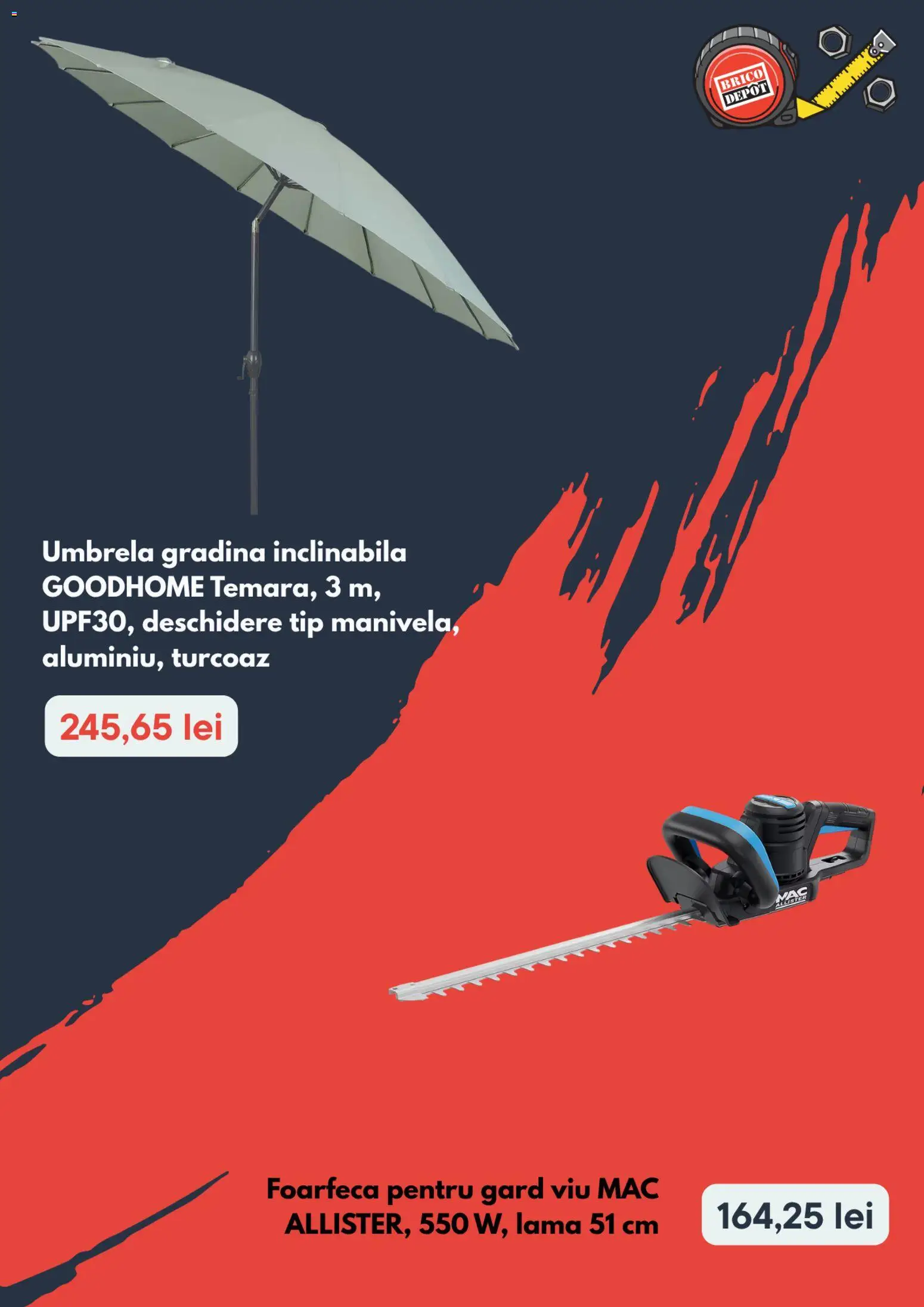 Noul catalog Brico Depot – valabil de la 21.05.2026 | Pagină: 4 | Produse: Umbrelă