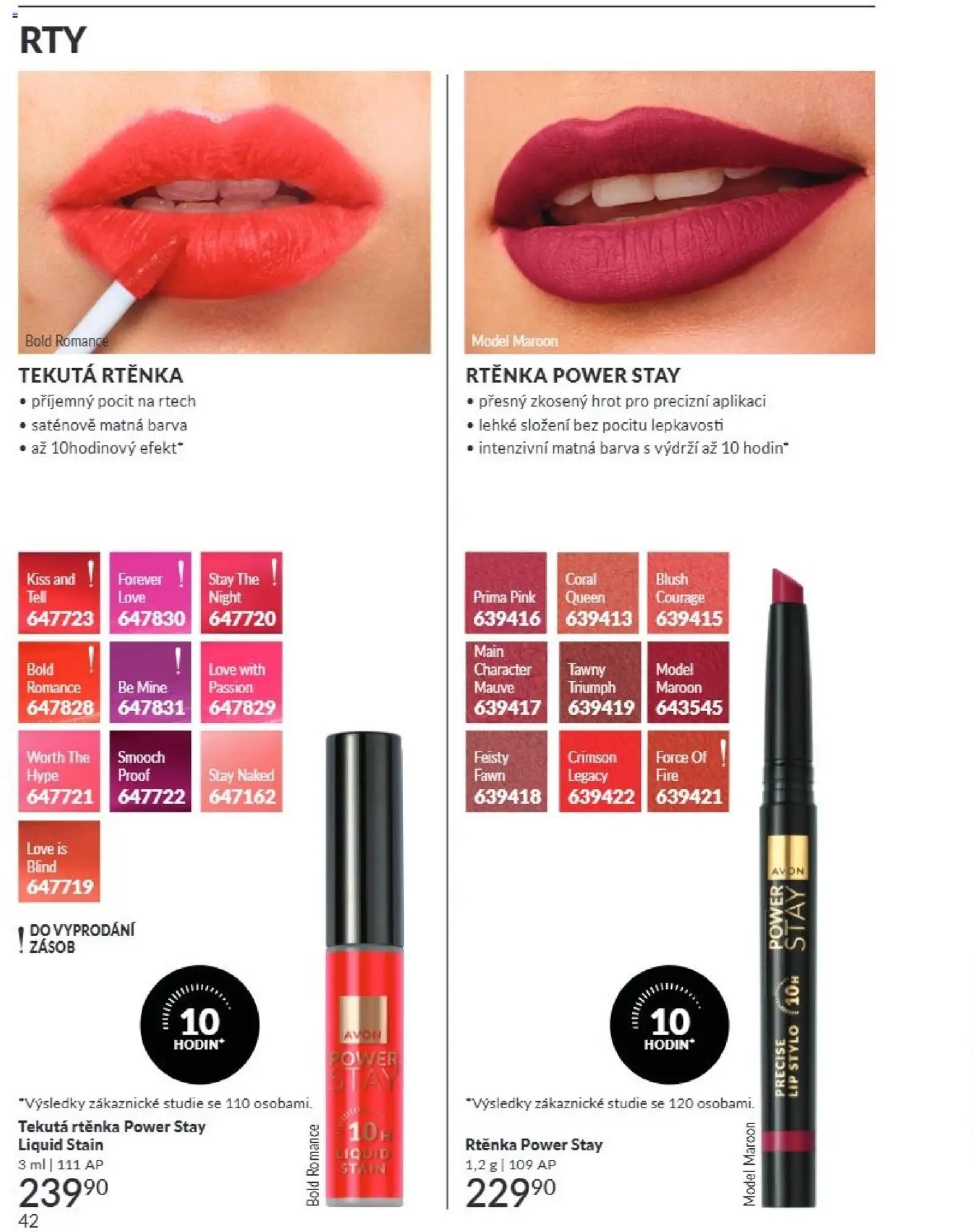 Avon Katalog 09/2026 od 01.09.2026 | Strana: 42 | Produkty: Rtěnka