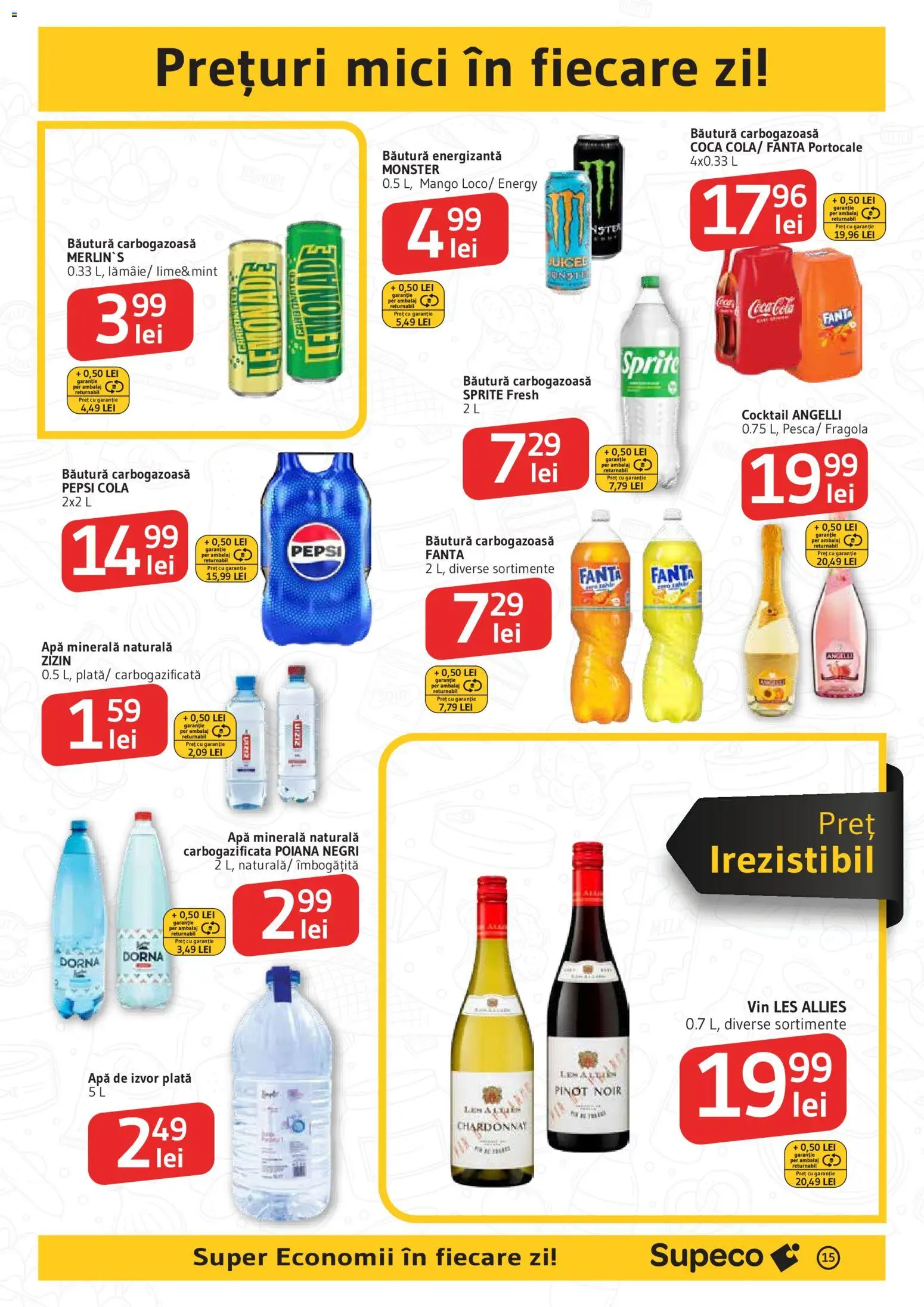 Noul catalog Supeco – valabil de la 11.06.2026 | Pagină: 15 | Produse: Vin, Băutură energizantă, Portocale, Cocktail