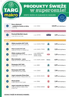 Pogląd oferty "Makro gazetka - Oferta świeża w super cenach" - ważna od 22.06.2026 | Strona: 7 | Produkty: Bez laktozy, Dorsz, Jogurt, Wędliny