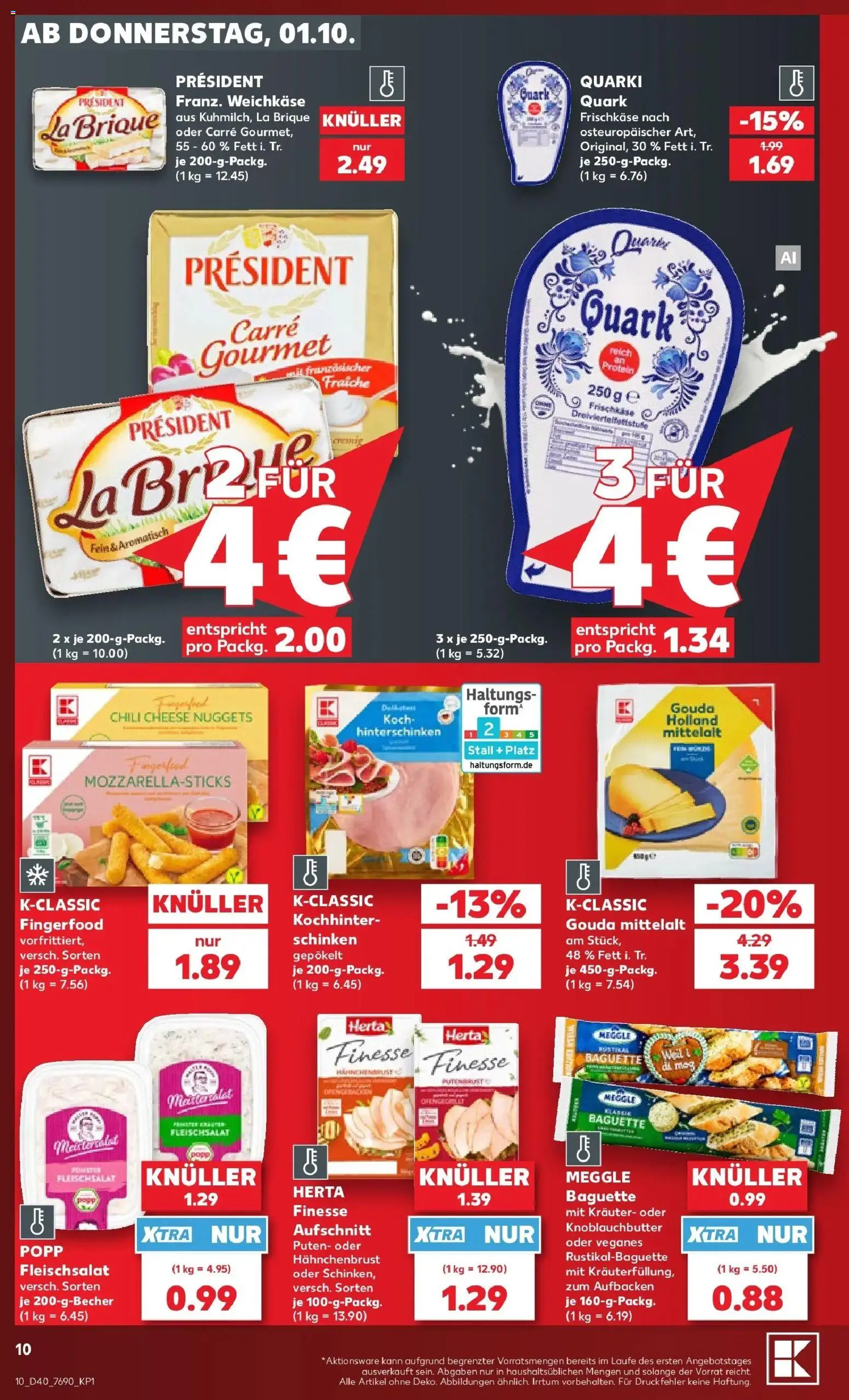 Prospekt Kaufland ab 28.09.2026 » Angebote Online zum Blättern | Seite: 20 | Produkte: Quark, Gouda, Chili, Hahnchenbrust