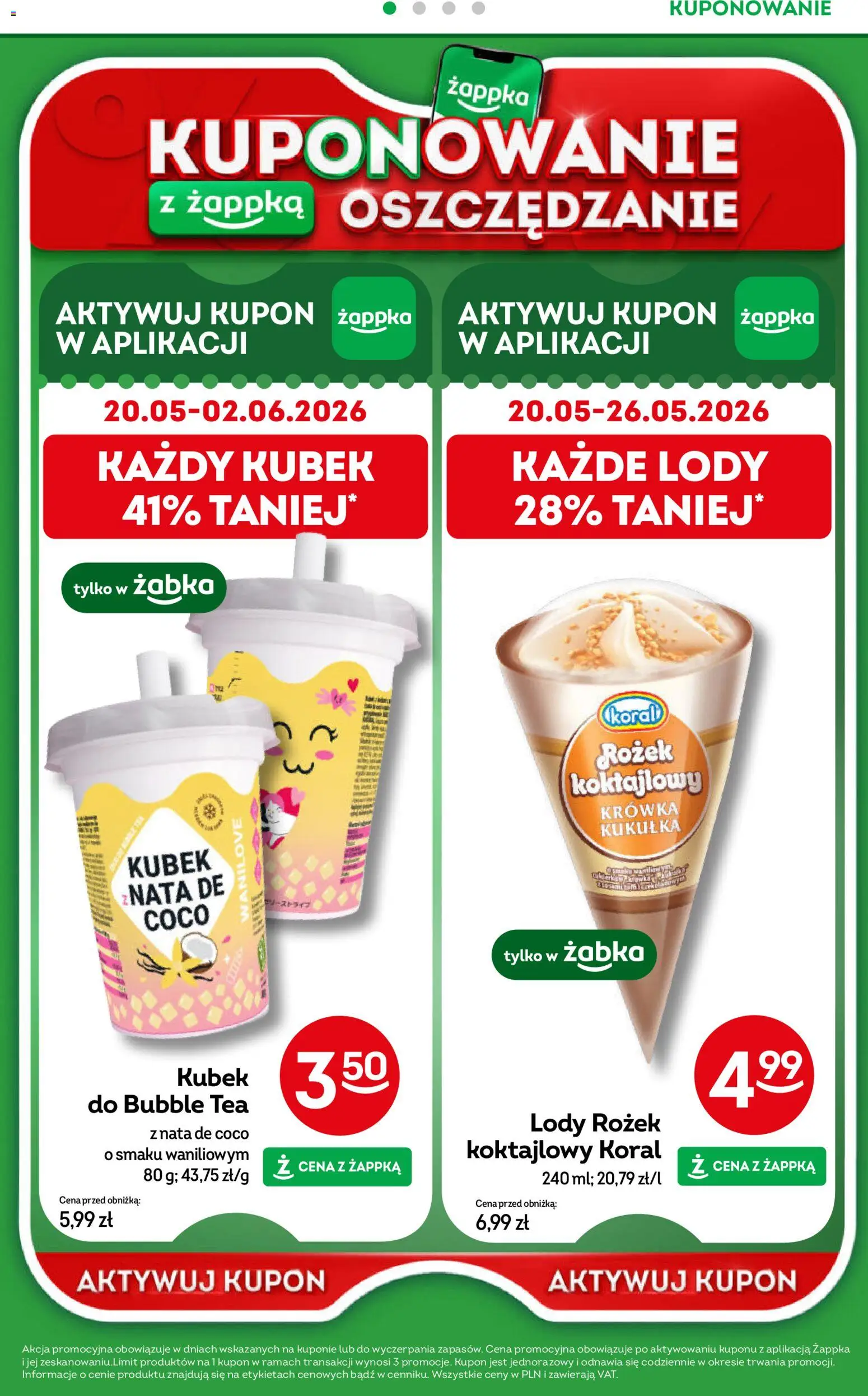 Żabka gazetka od 20.05.2026 | Strona: 44 | Produkty: Krowka, Lody