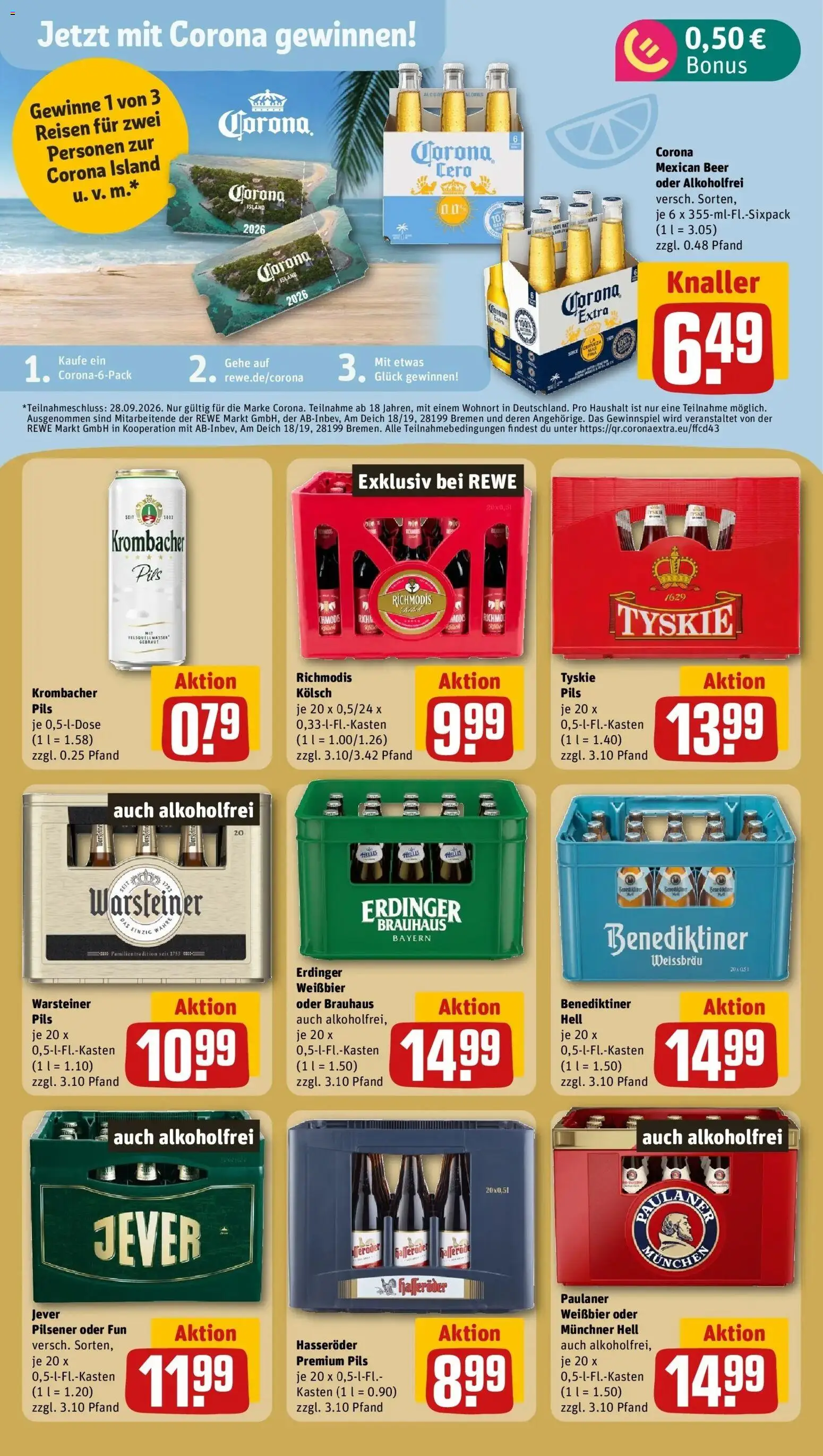 Rewe Prospekt Köln – gültig ab 27.07.2026 | Seite: 19 | Produkte: Erdinger, Wasser, Hasseröder, Paulaner