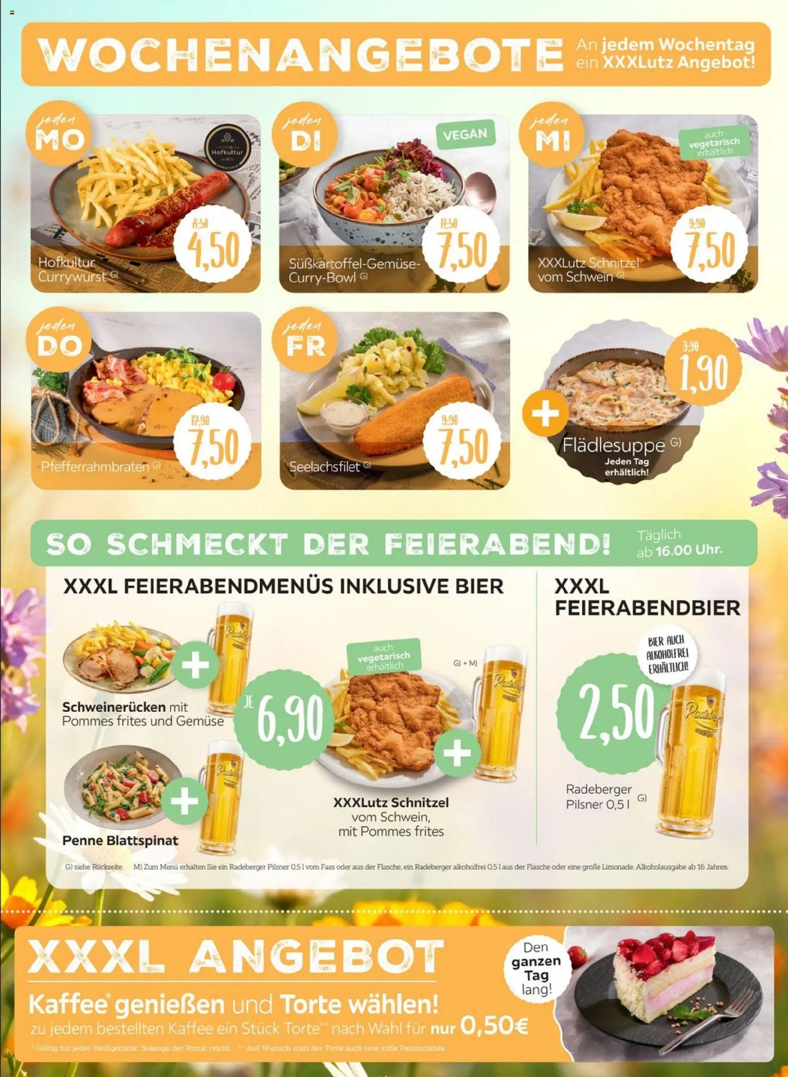 XXXLutz Restaurantgutscheine – gültig ab 09.04.2026 | Seite: 2 | Produkte: Kaffee, Bier, Pommes, Pommes frites