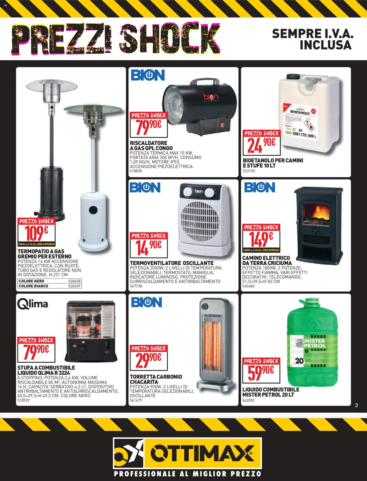 Volantino Ottimax del 08/10/2026 | Pagina: 3 | Prodotti: Stufa, Tubo, Terra