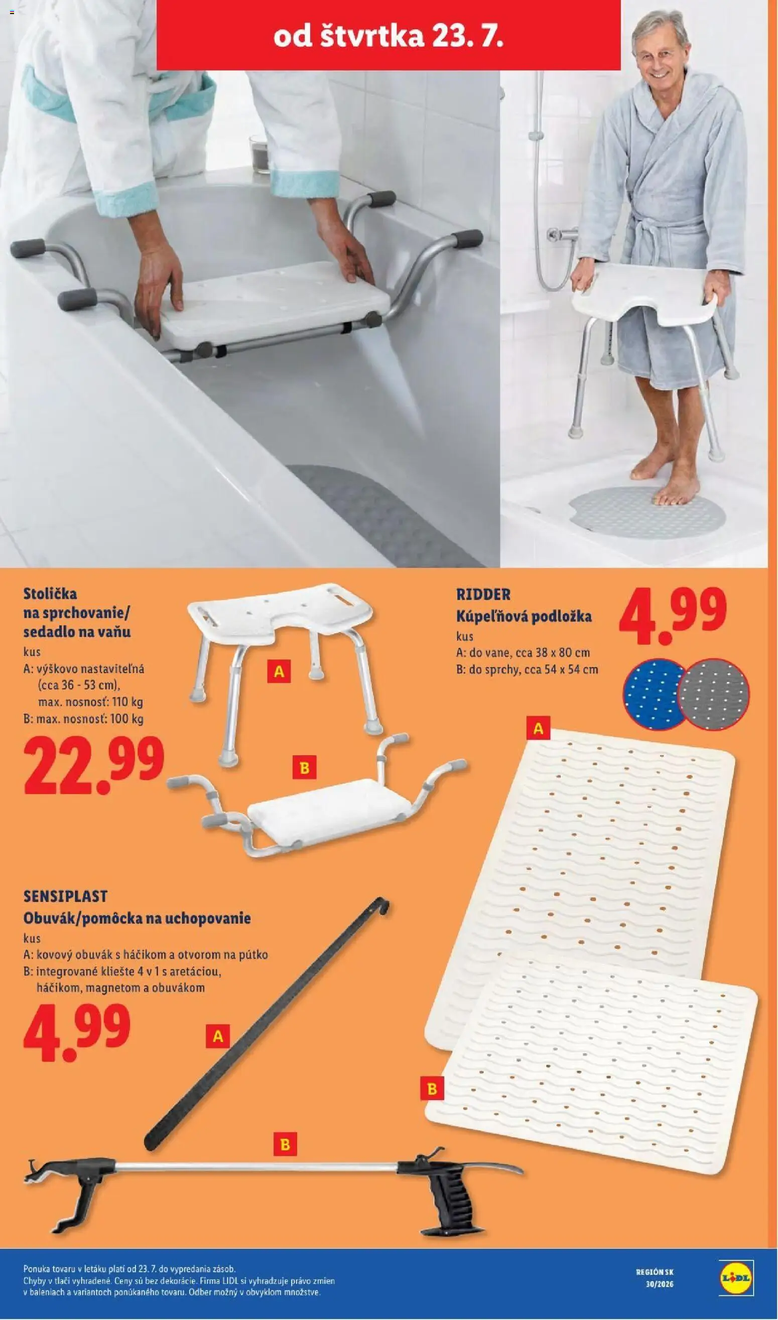 Nové Lidl akcie – leták je platný od 20.07.2026 | Strana: 99 | Produkty: Stolička