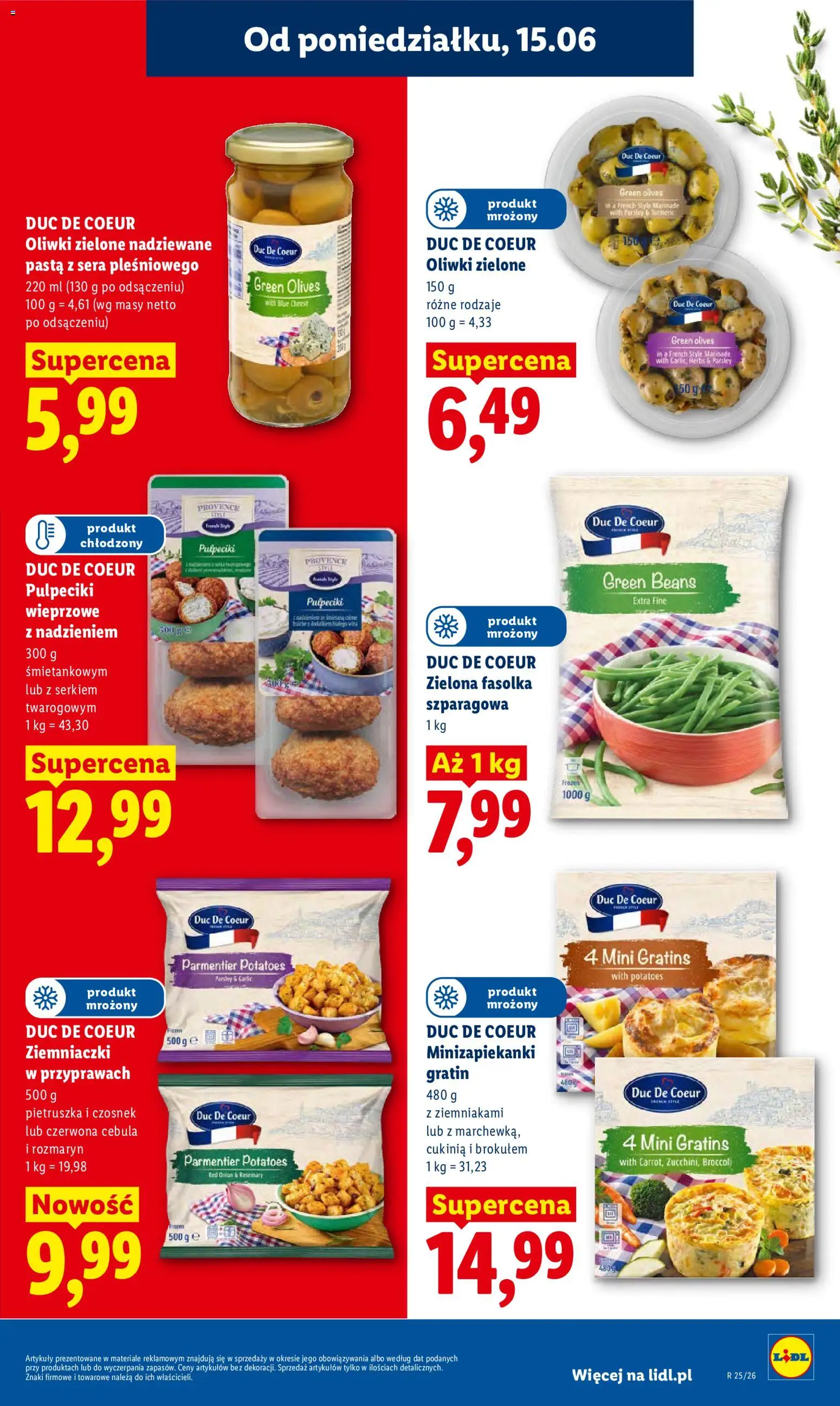 Lidl gazetka od 15.06.2026 | Strona: 69 | Produkty: Pietruszka, Rozmaryn, Cukinia, Fasolka szparagowa