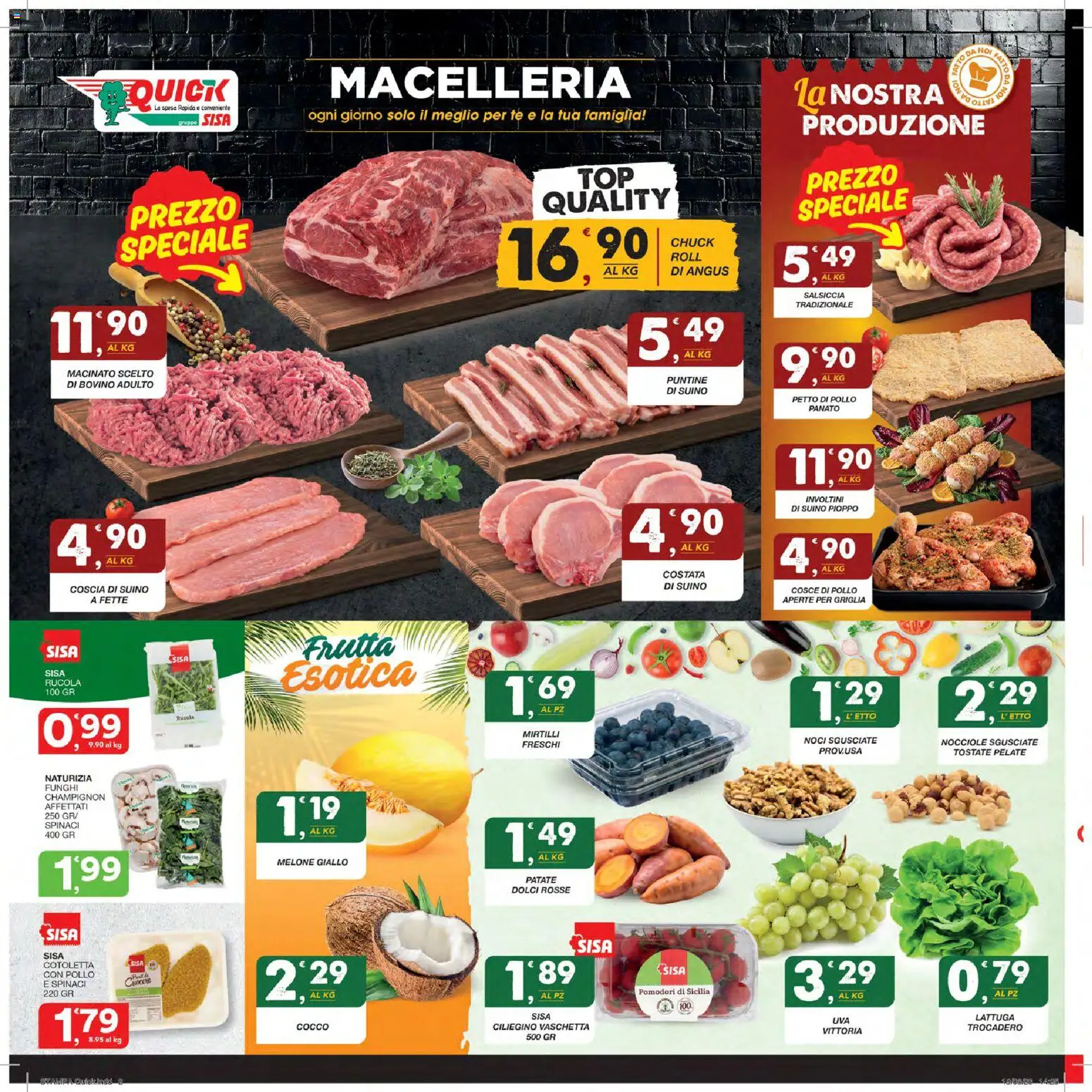 Volantino SISA del 02/07/2026 | Pagina: 2 | Prodotti: Petto di Pollo, Suino, Melone, Griglia