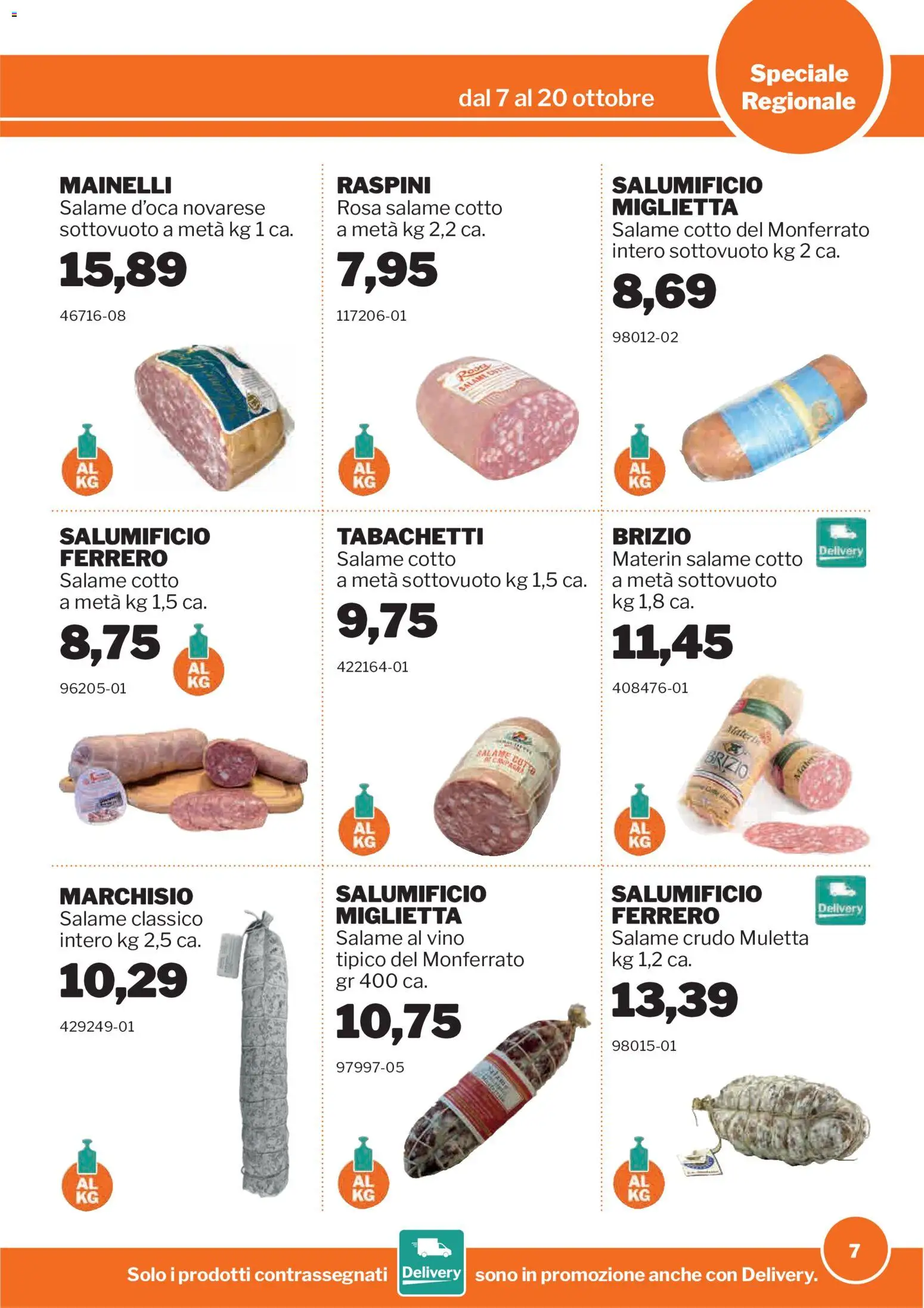 Volantino Sogegross del 07/10/2026 | Pagina: 7 | Prodotti: Salame, Vino