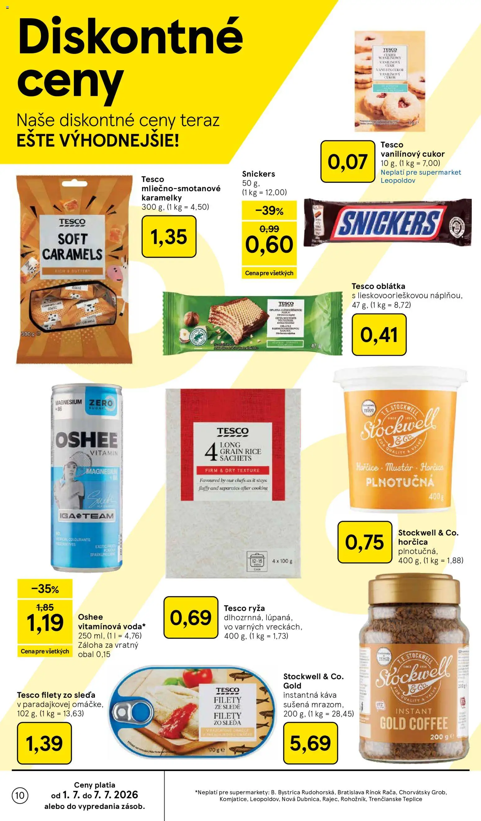 Nové Tesco akcie – leták je platný od 01.07.2026 | Strana: 10
