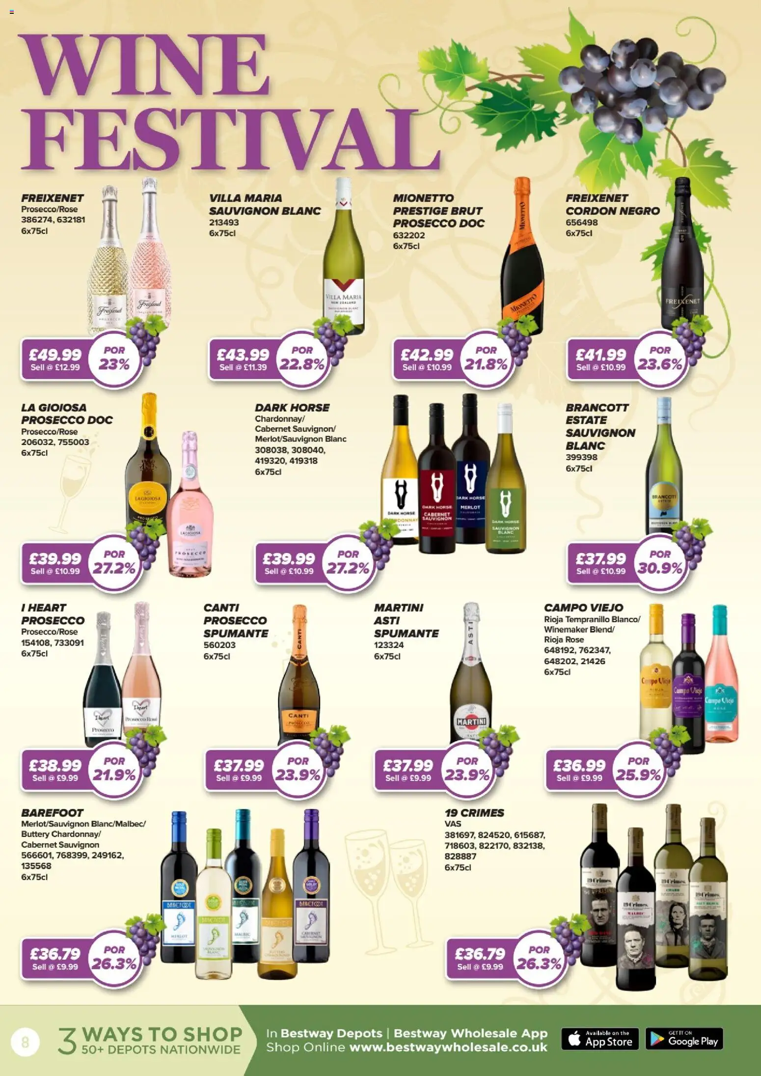 {H1} | Page: 8 | Products: Prosecco, Wine